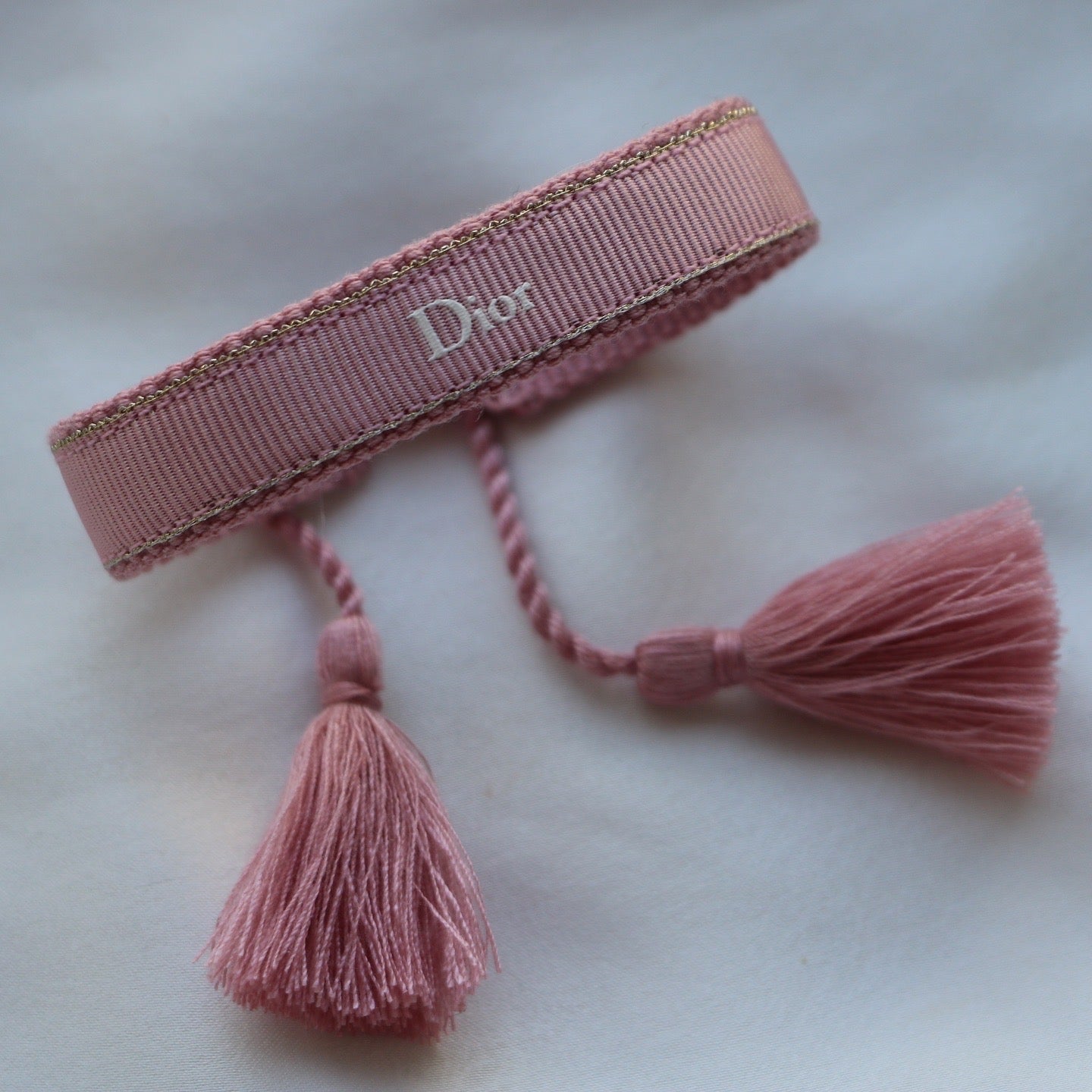 BRACELET TISSÉ UPCYCLÉ DIOR | ROSE