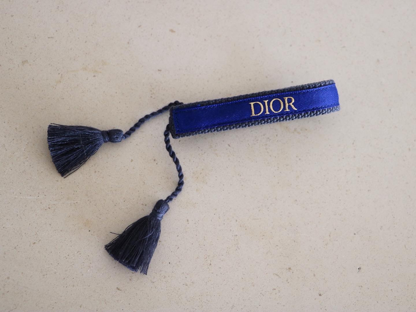 BRACELET TISSÉ UPCYCLÉ DIOR | BLEU & DORÉ