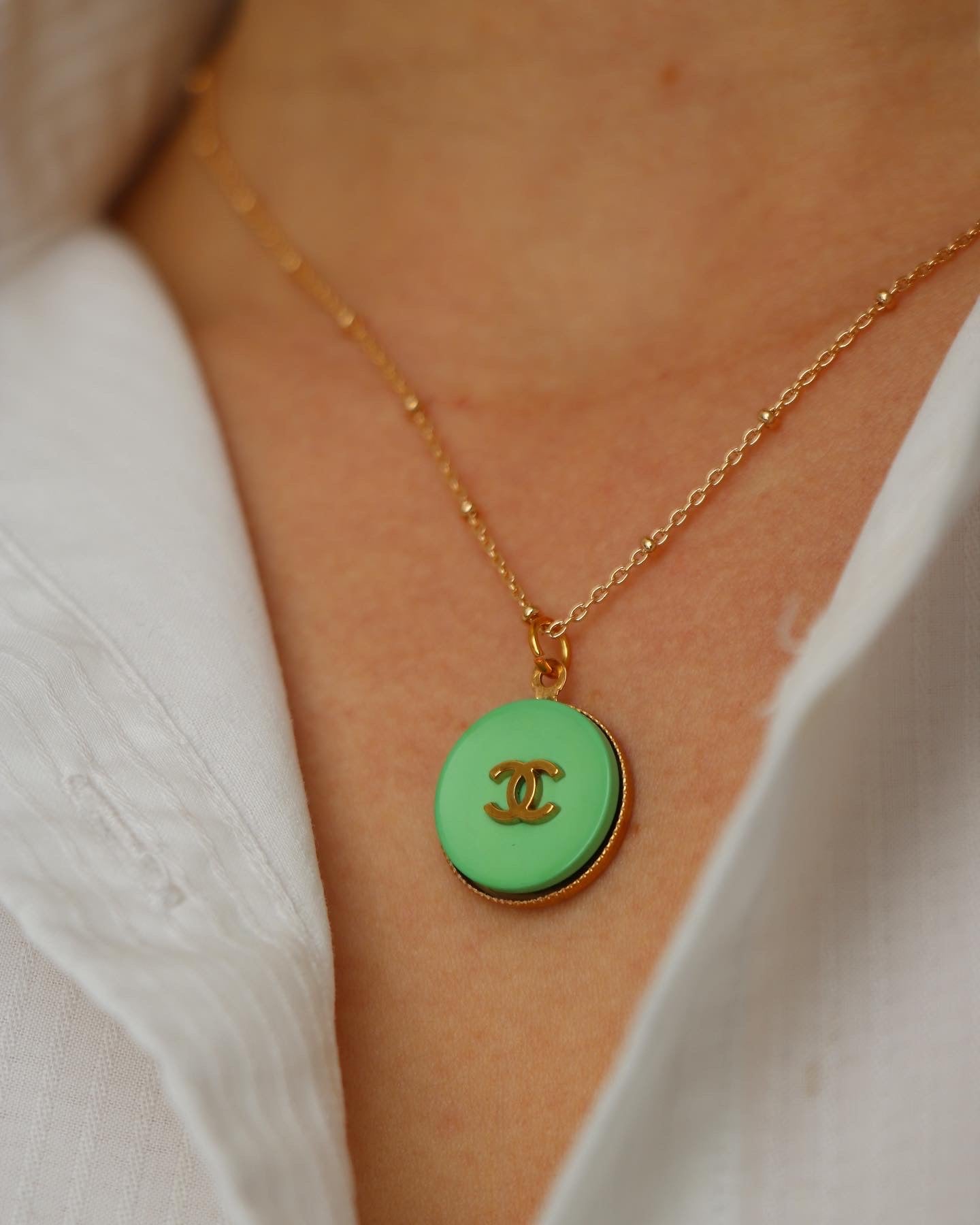 COLLIER UPCYCLÉ | VERT FLASHY