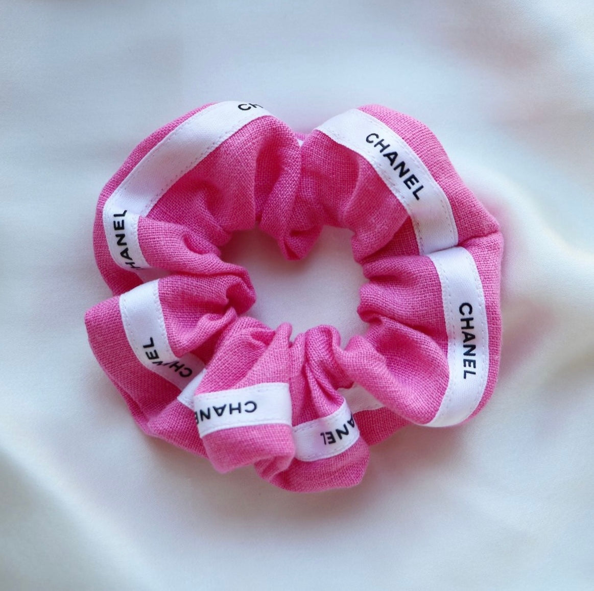 CHOUCHOU UPCYCLÉ | ROSE FLASHY 100% LIN
