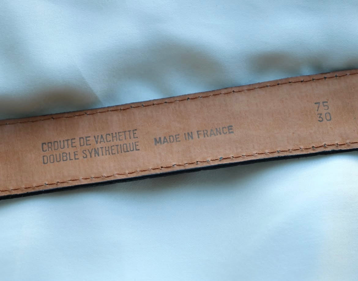 CEINTURE CROCO CUIR MARRON/CAMEL