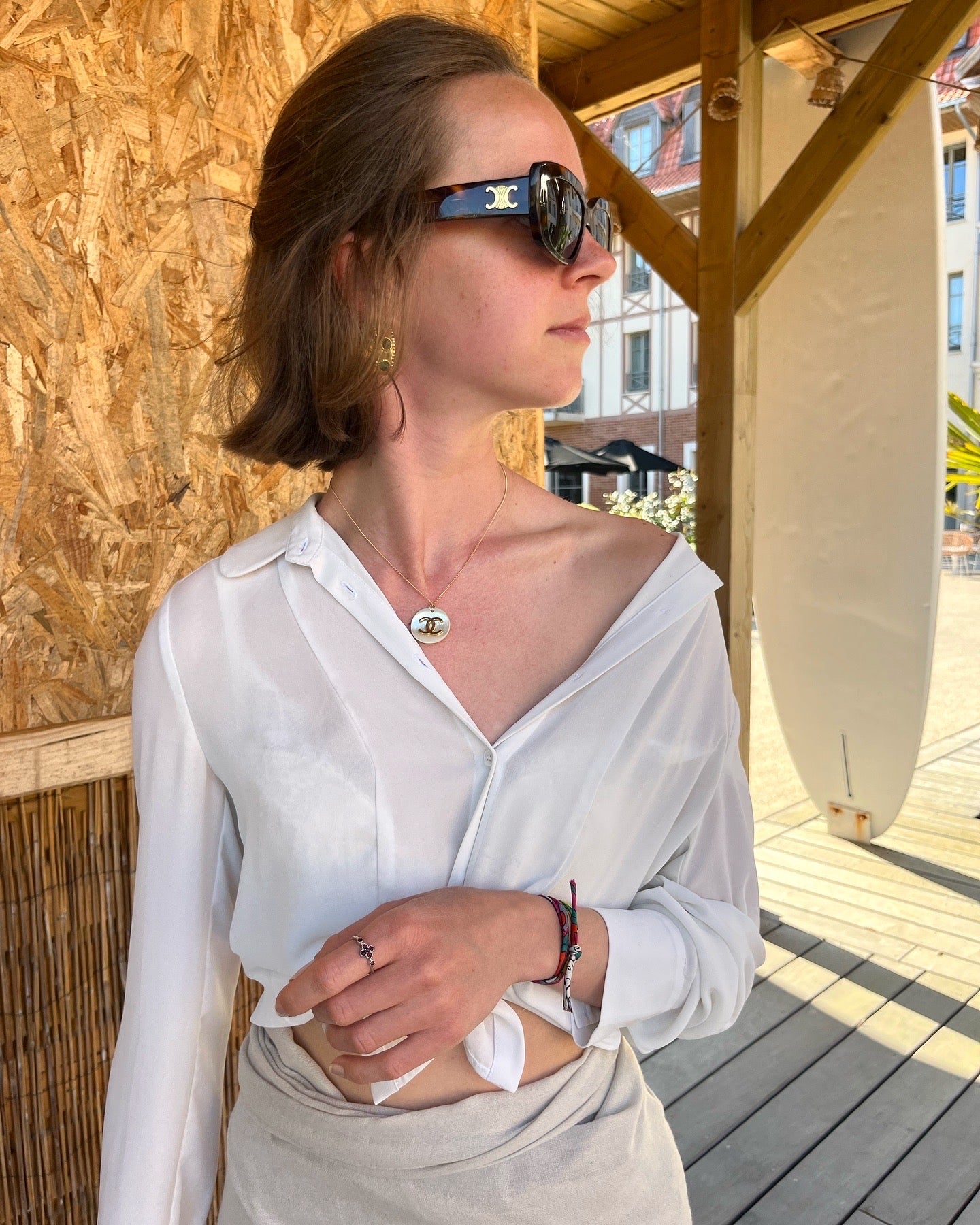 COLLIER UPCYCLÉ CHANEL | BLANC NACRE IRRÉGULIER RARE