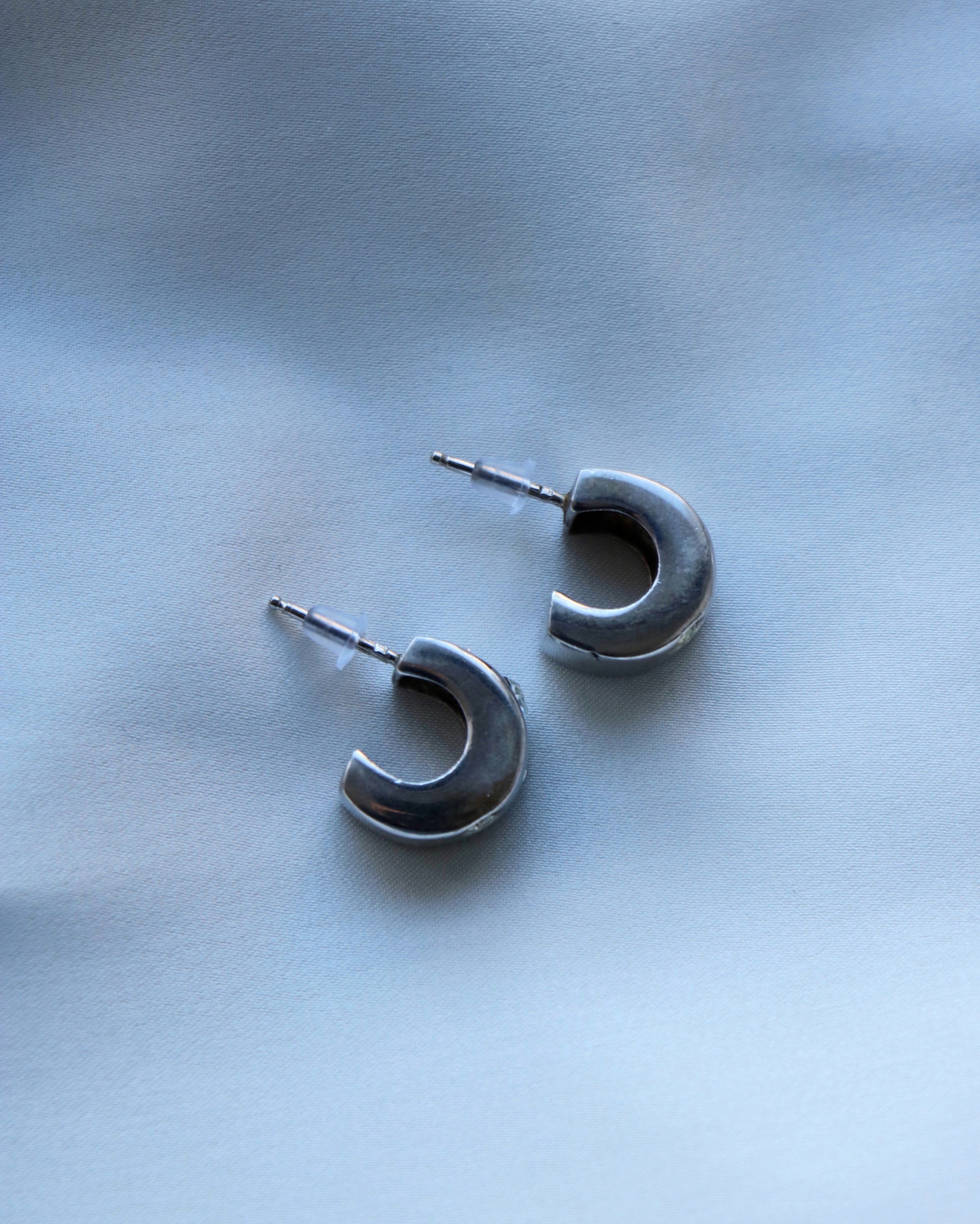 CRÉOLES À STRASS ARGENT | YVES SAINT LAURENT VINTAGE