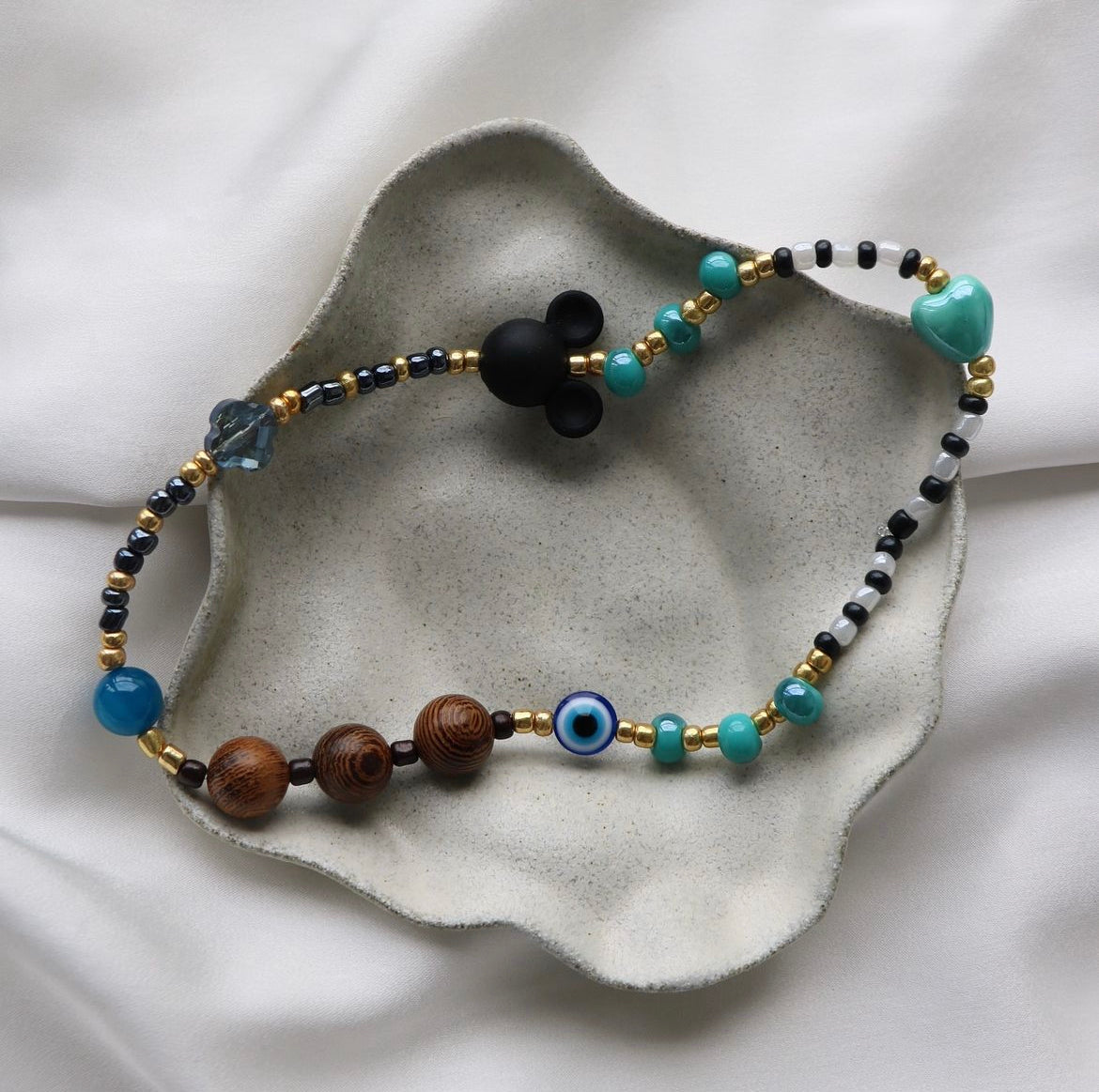 BRACELET PERLES "AZUR" N°1