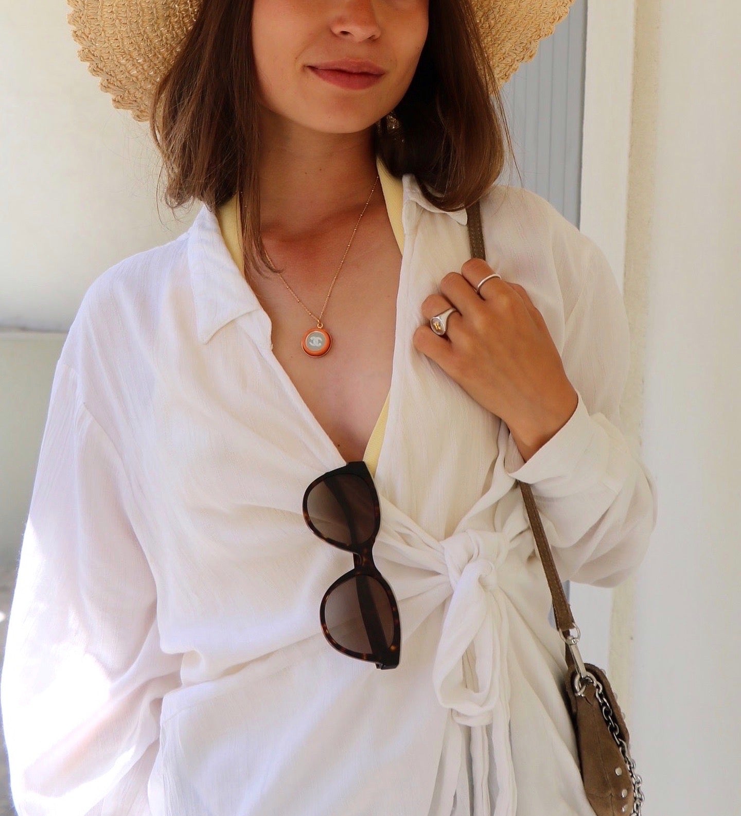 PROMO DE FOLIE 🔥 COLLIER UPCYCLÉ RARE | "MIROIR" ORANGE