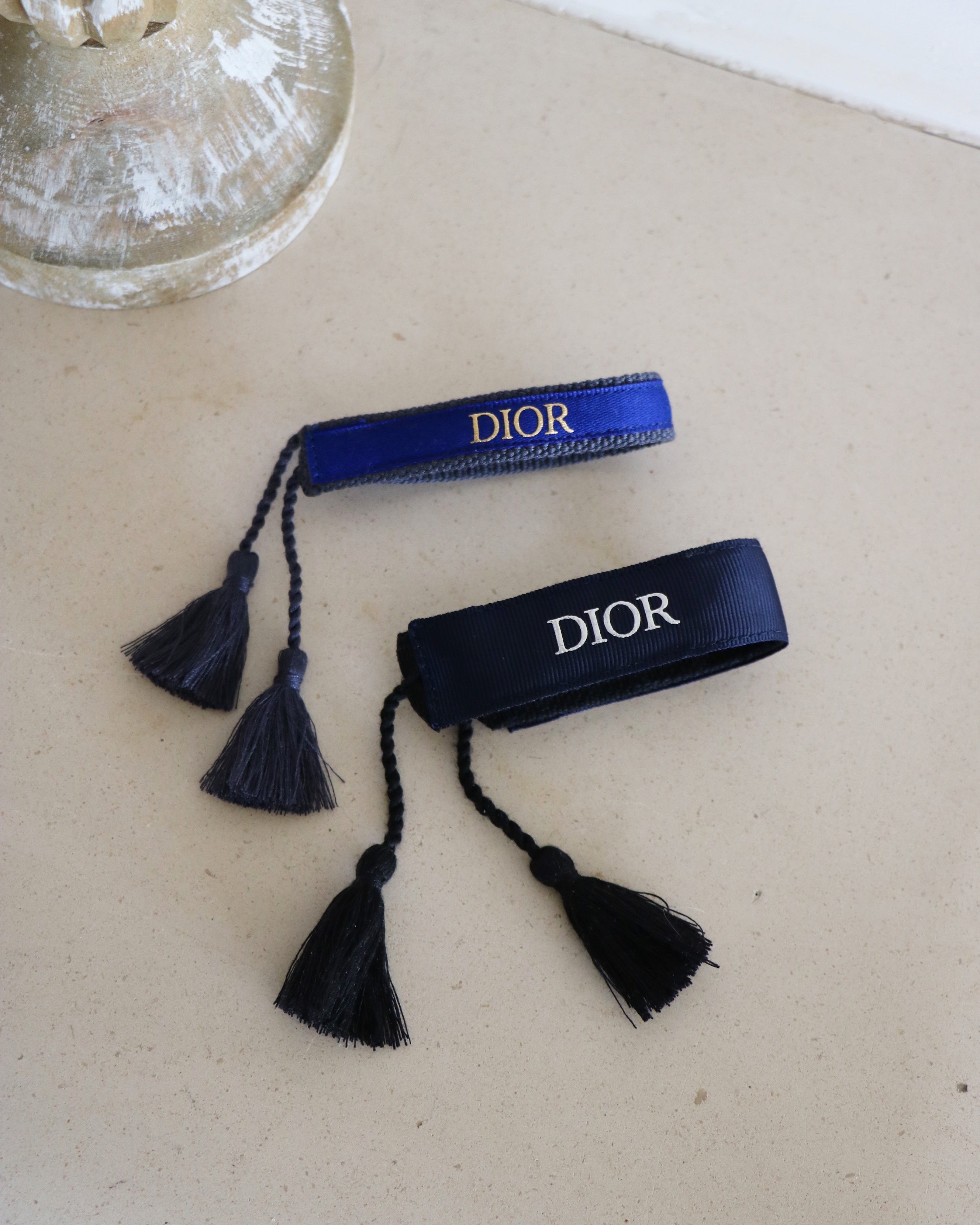 BRACELET TISSÉ UPCYCLÉ DIOR | BLEU & DORÉ