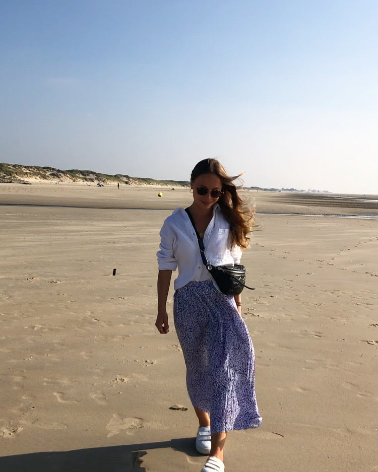 JUPE PLISSÉE FLEURIE VINTAGE (ENSEMBLE)