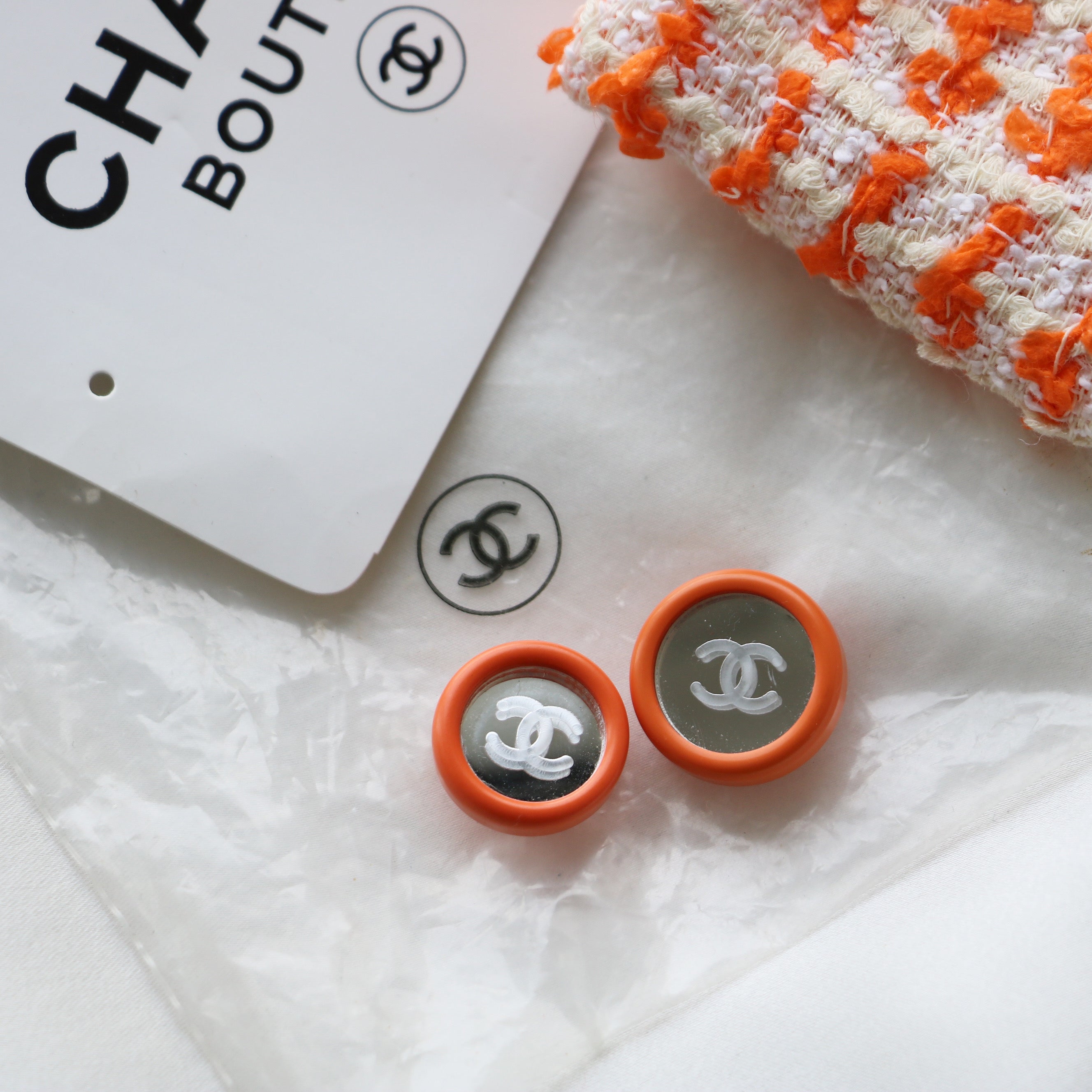 PROMO DE FOLIE 🔥 COLLIER UPCYCLÉ RARE | "MIROIR" ORANGE