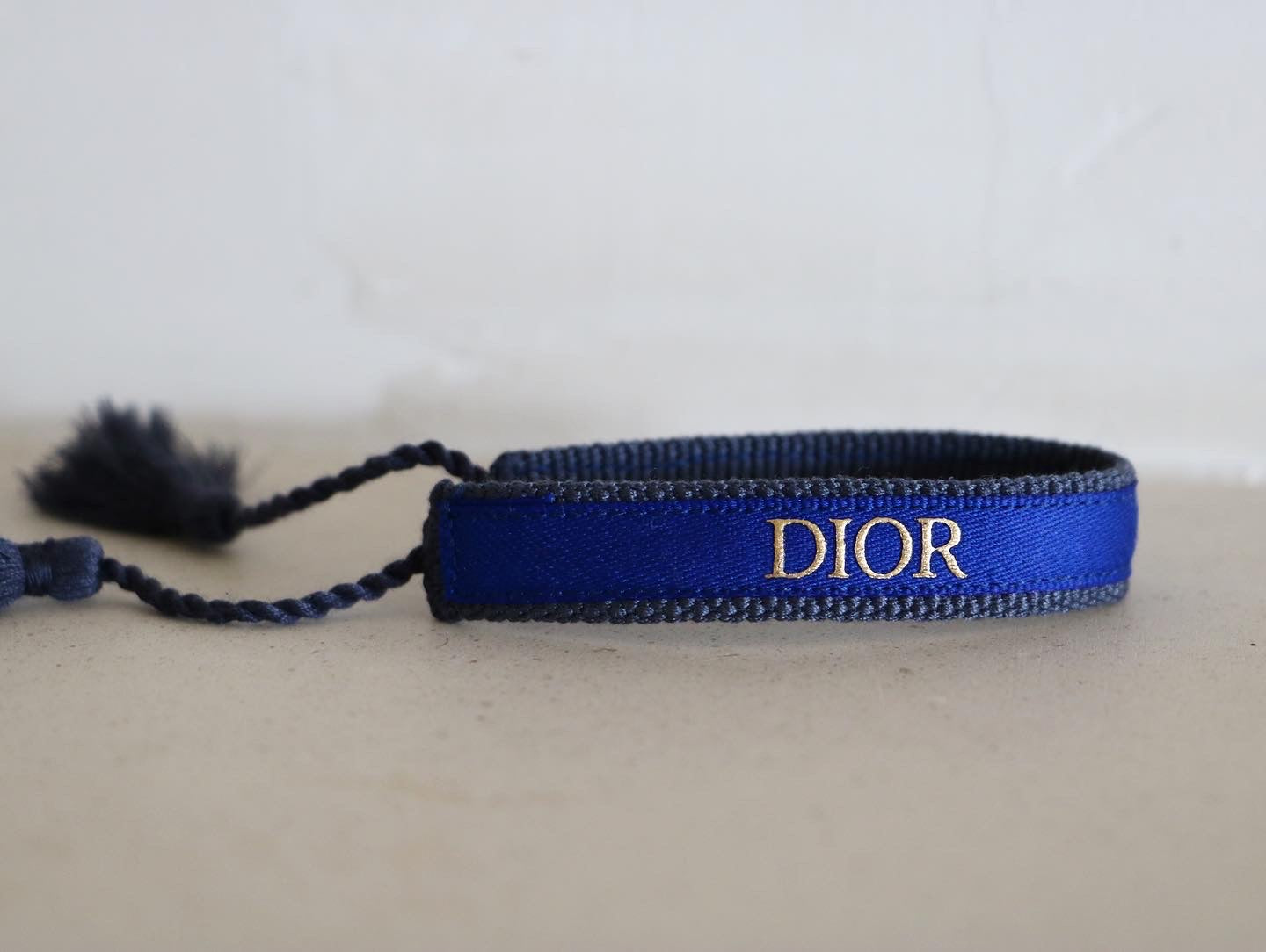 BRACELET TISSÉ UPCYCLÉ DIOR | BLEU & DORÉ
