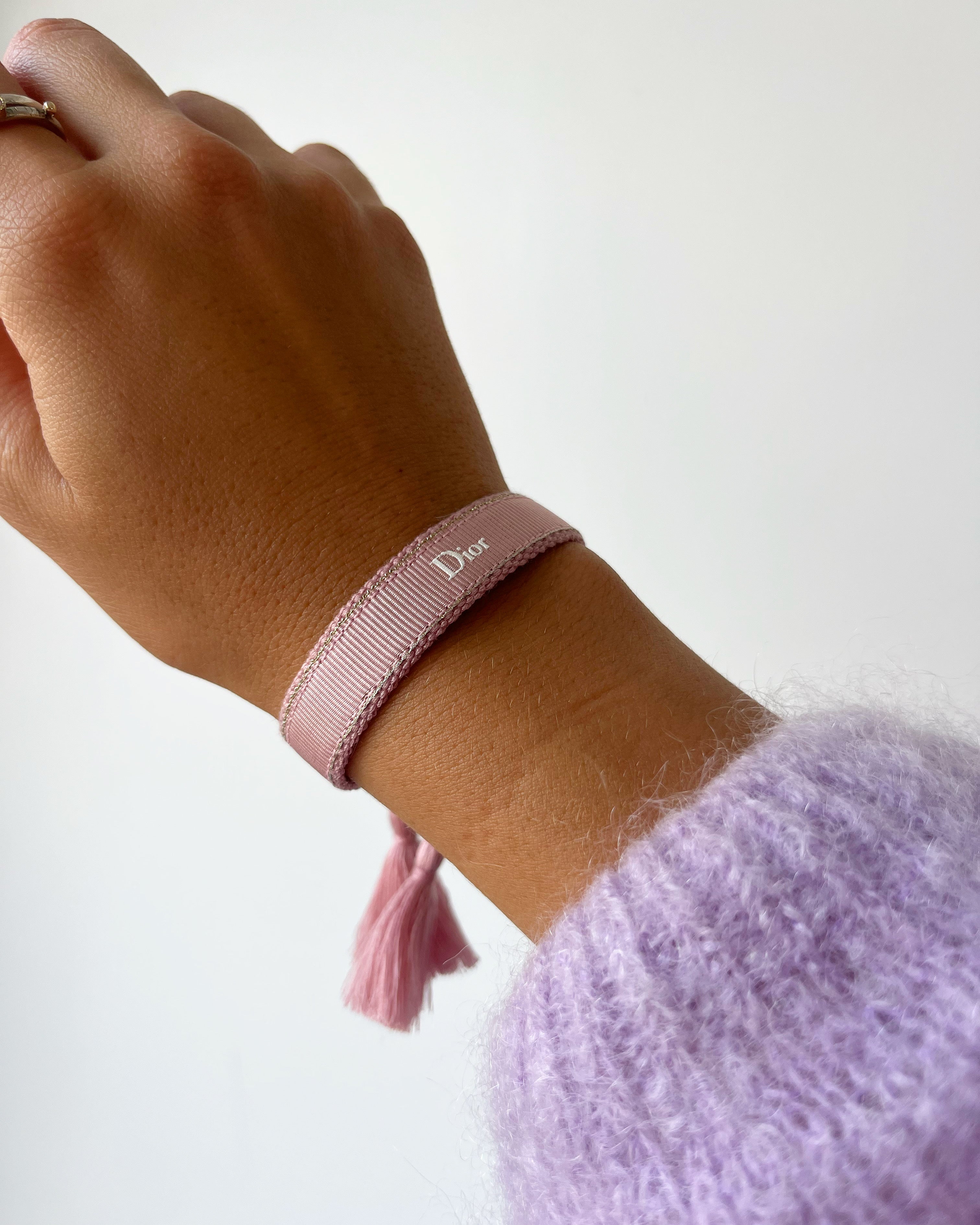 BRACELET TISSÉ UPCYCLÉ DIOR | ROSE