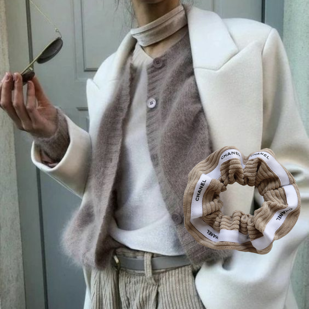 CHOUCHOU UPCYCLÉ CHANEL | VELOURS CÔTELÉ