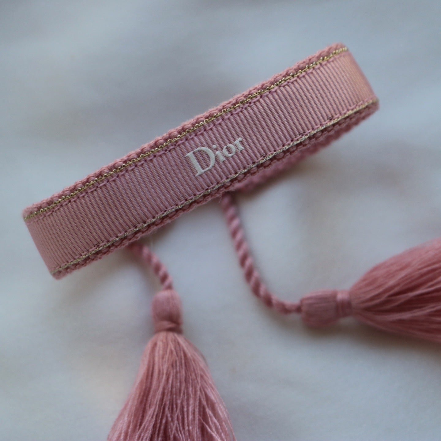 BRACELET TISSÉ UPCYCLÉ DIOR | ROSE