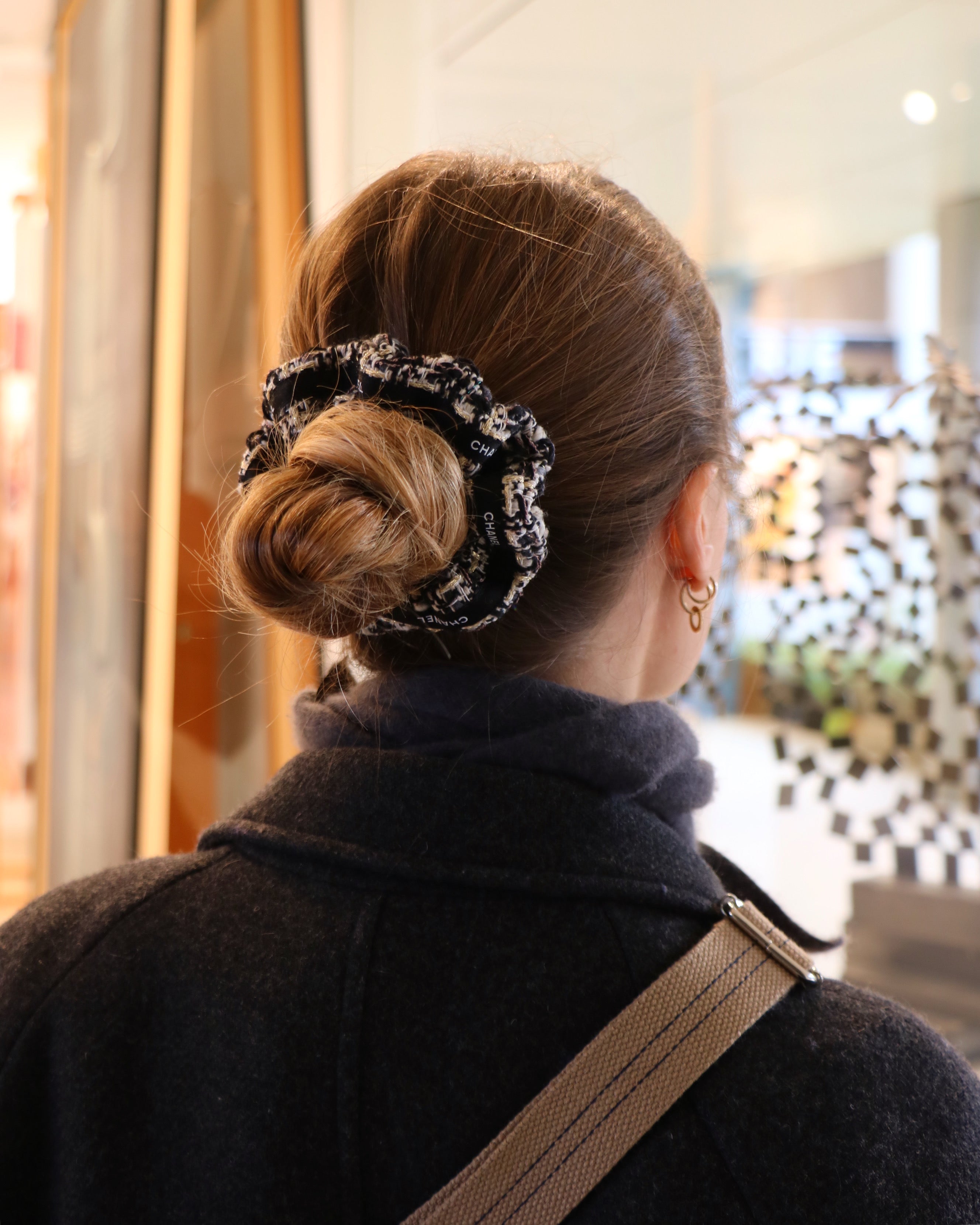 CHOUCHOU UPCYCLÉ | TWEED NOIR