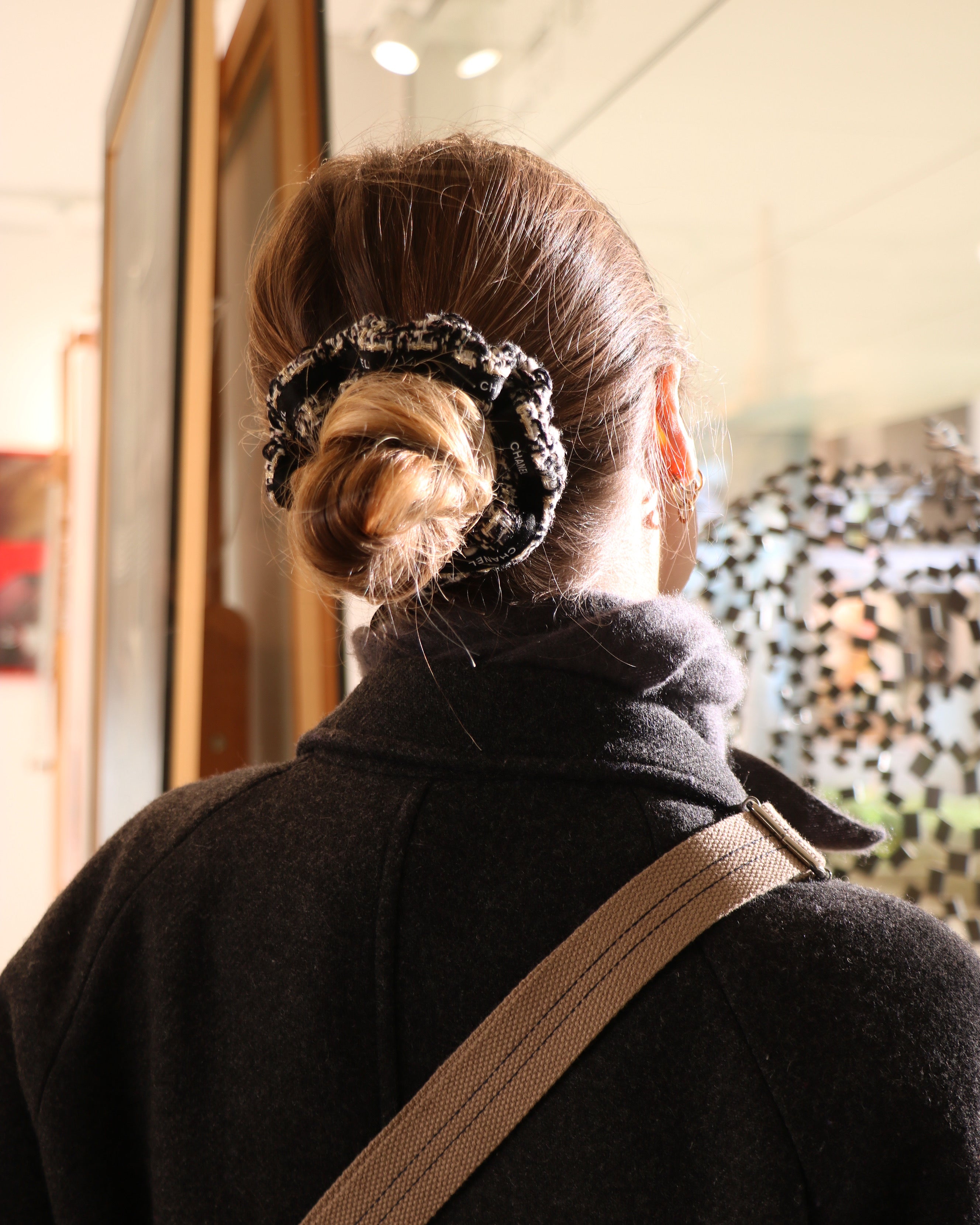 CHOUCHOU UPCYCLÉ | TWEED NOIR