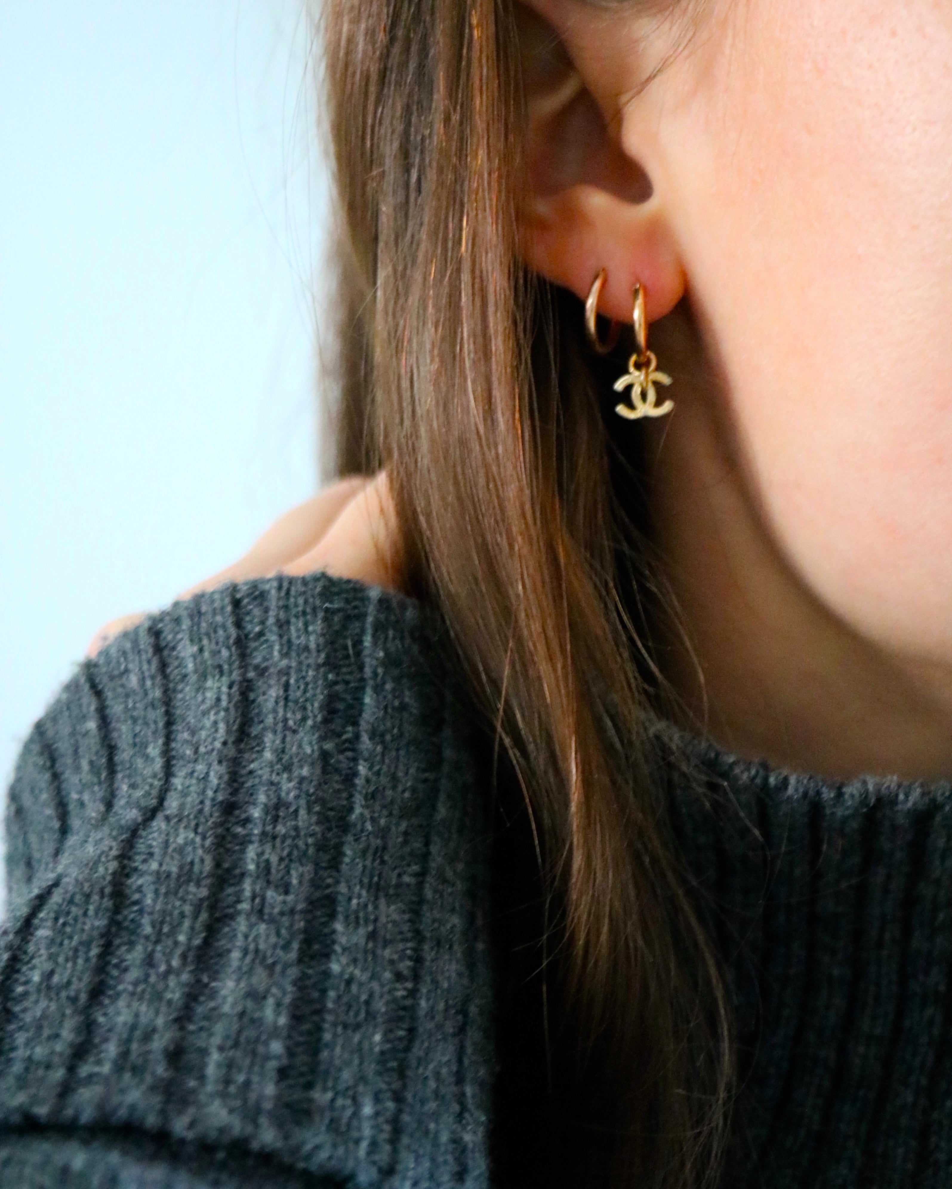 MINI CRÉOLES UPCYCLÉES CHANEL