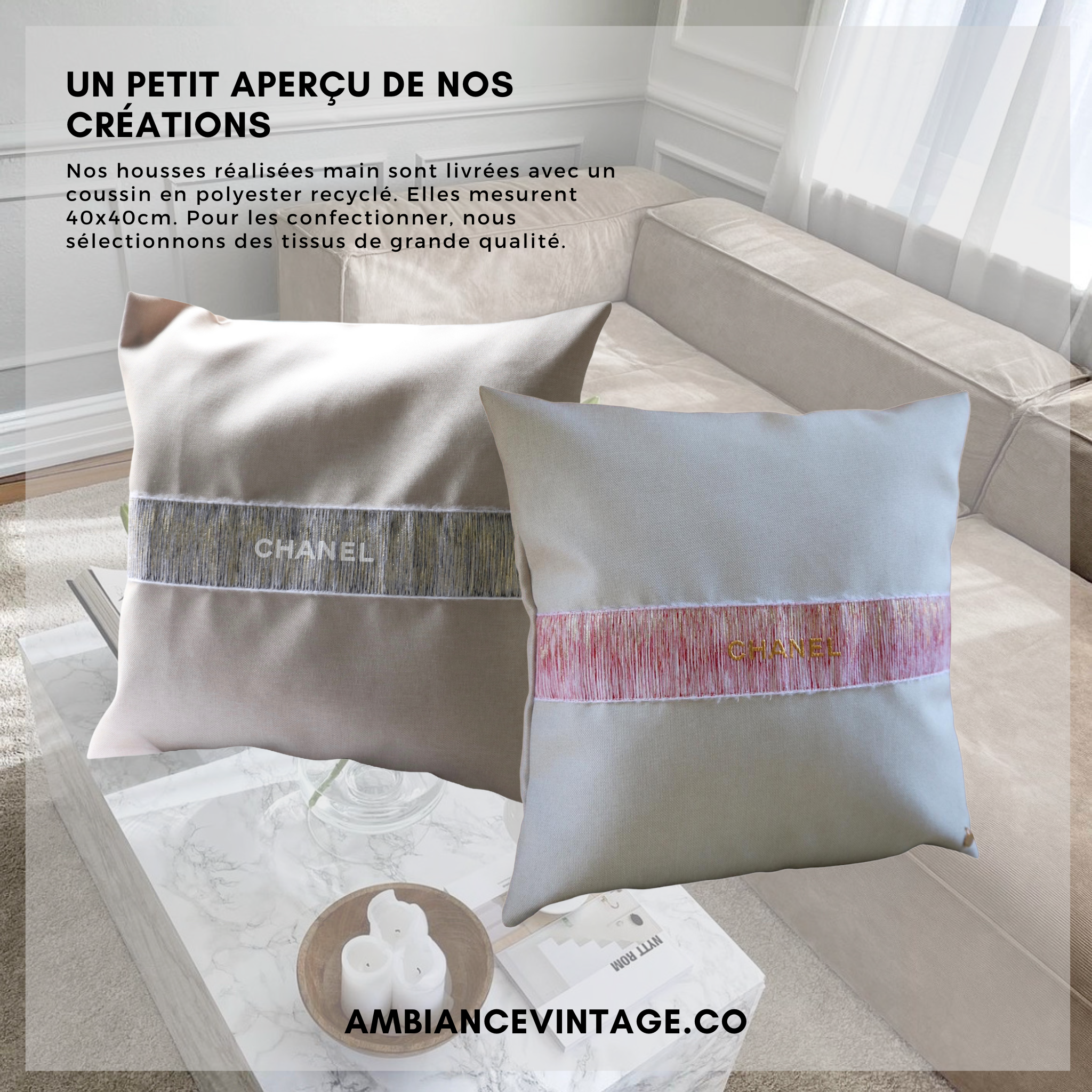 PRÉ COMMANDE | COUSSIN UPCYCLÉ DIOR