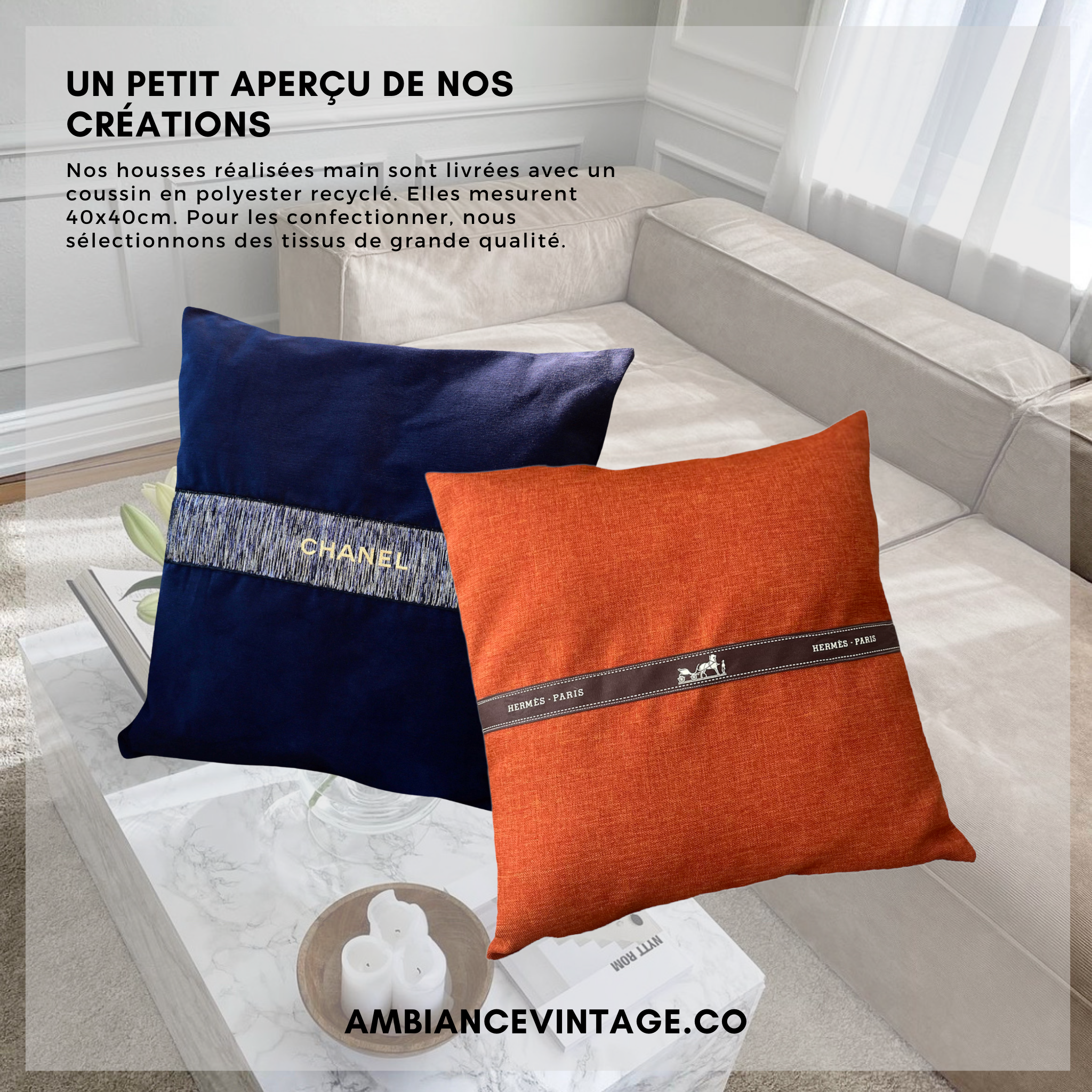 PRÉ COMMANDE | COUSSIN UPCYCLÉ DIOR
