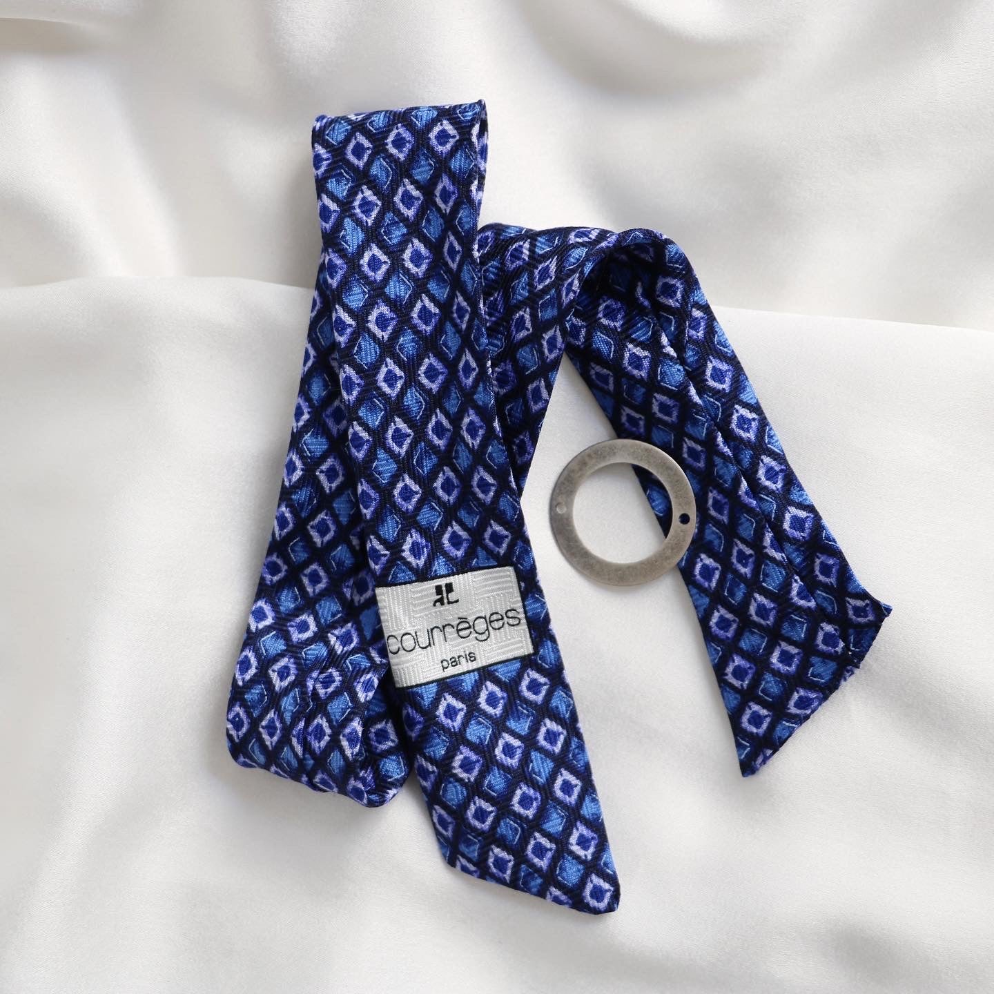 BRACELET FOULARD UPCYCLÉ COURRÈGES | 100% SOIE