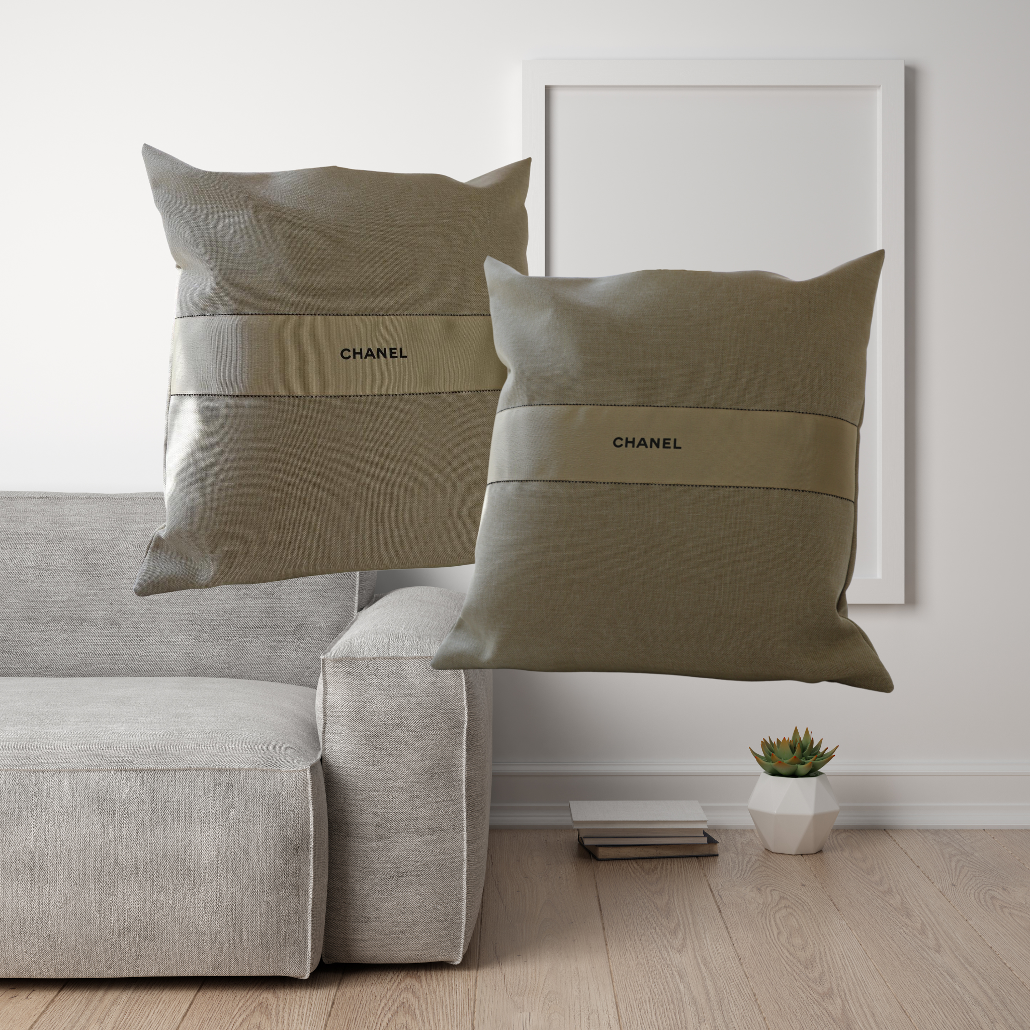 COUSSIN UPCYCLÉ CHANEL BEIGE