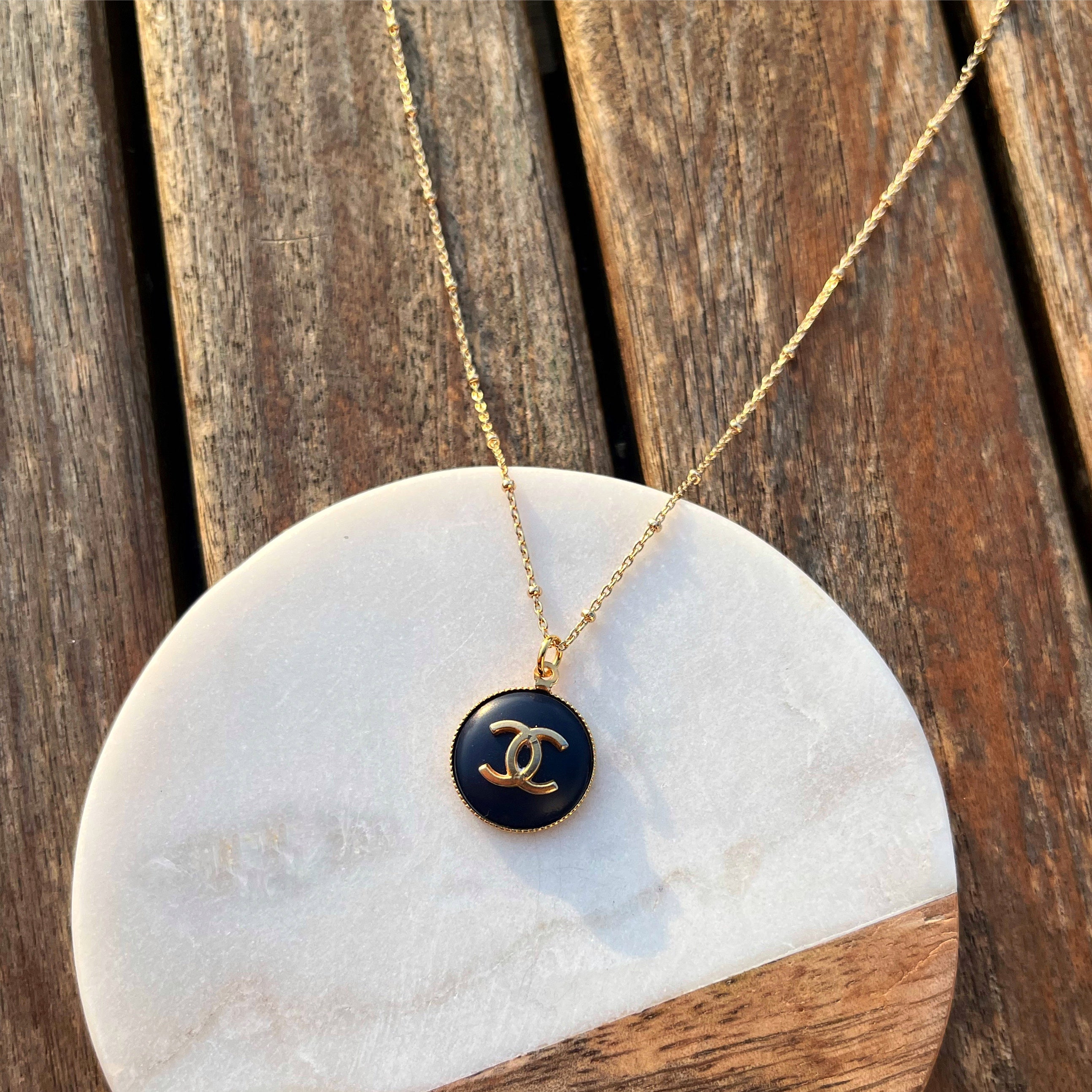 COLLIER UPCYCLÉ | BLEU MARINE