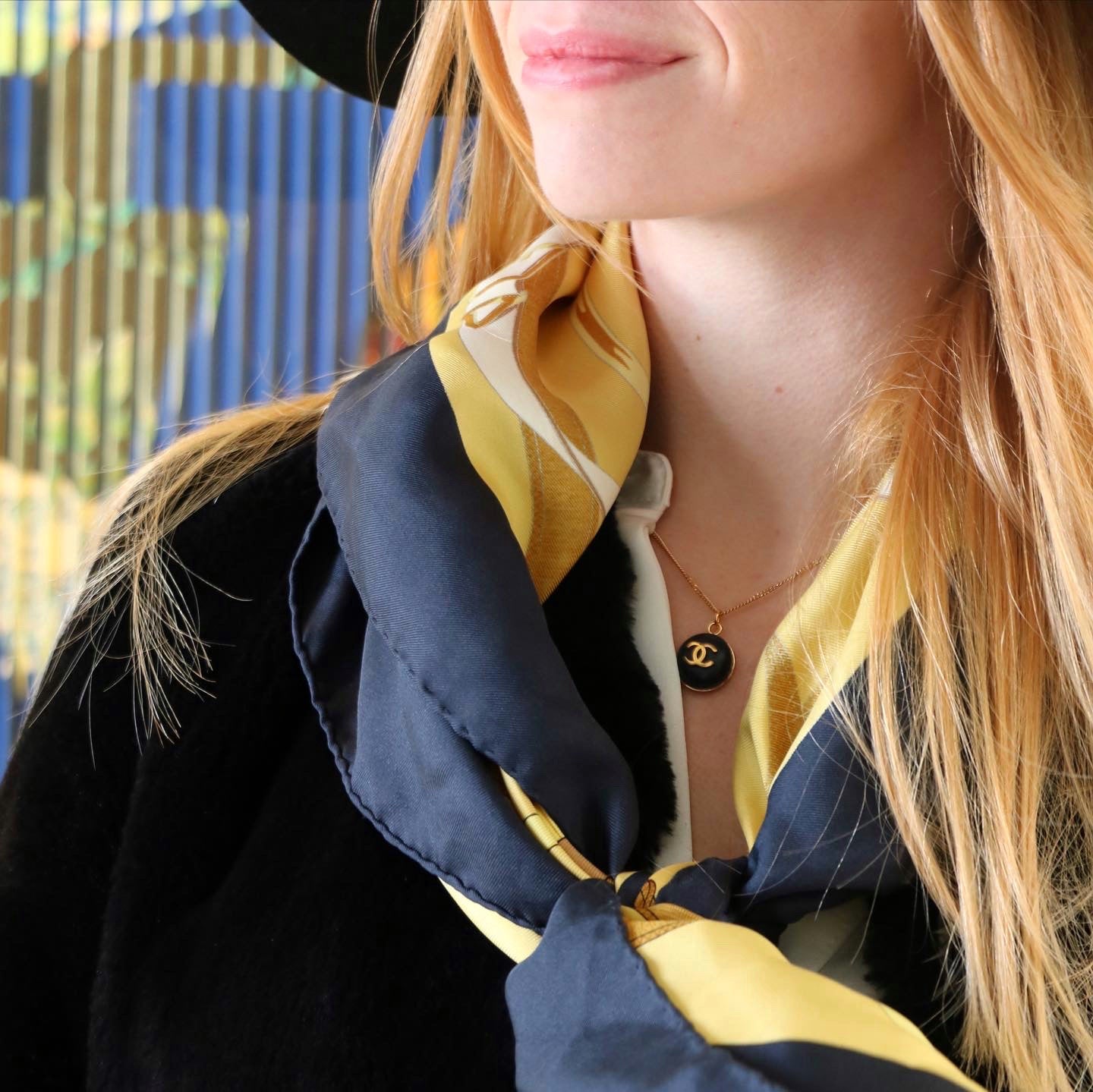 COLLIER UPCYCLÉ CHANEL | BLEU MARINE