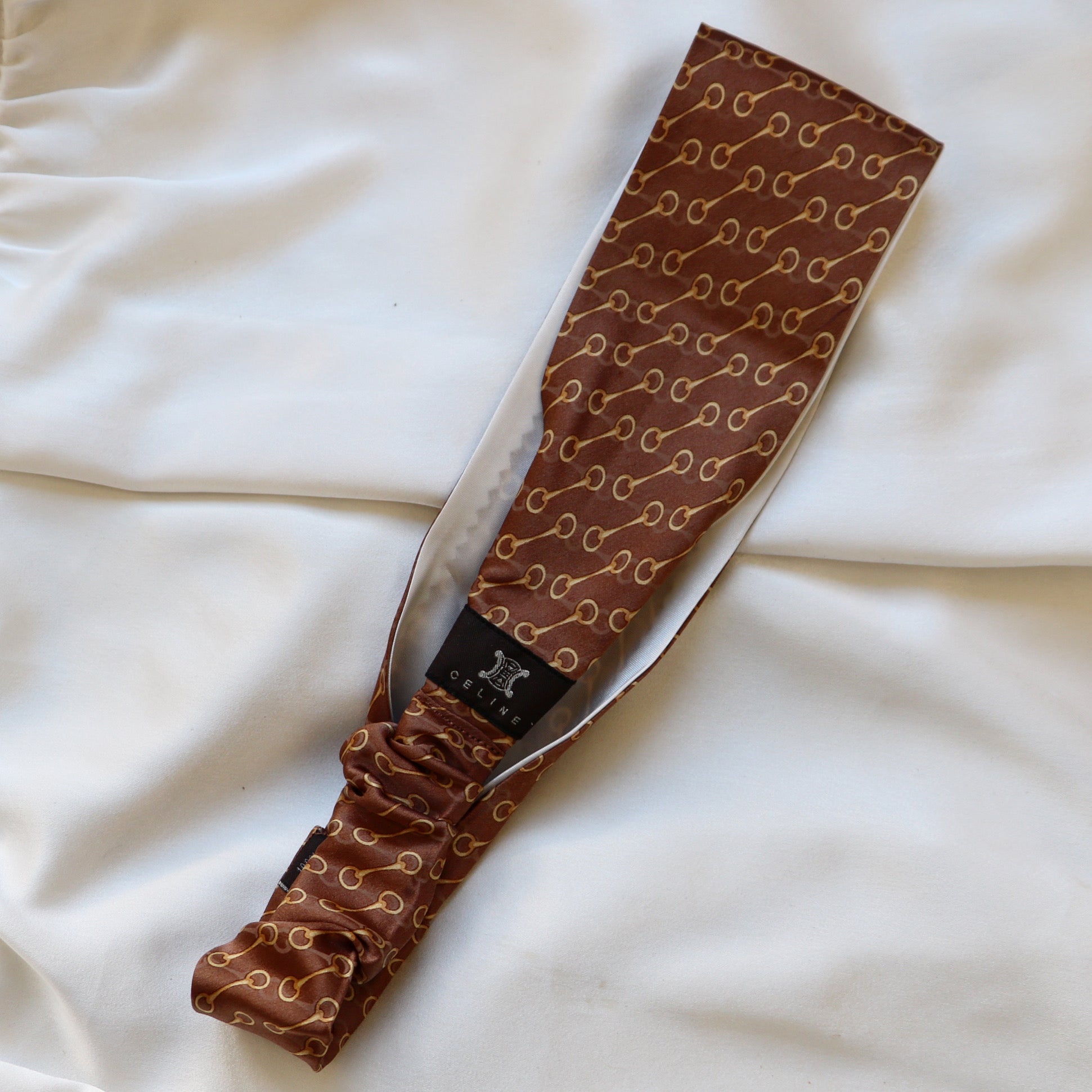 BANDEAU ÉLASTIQUÉ UPCYCLÉ CELINE | 100% SOIE