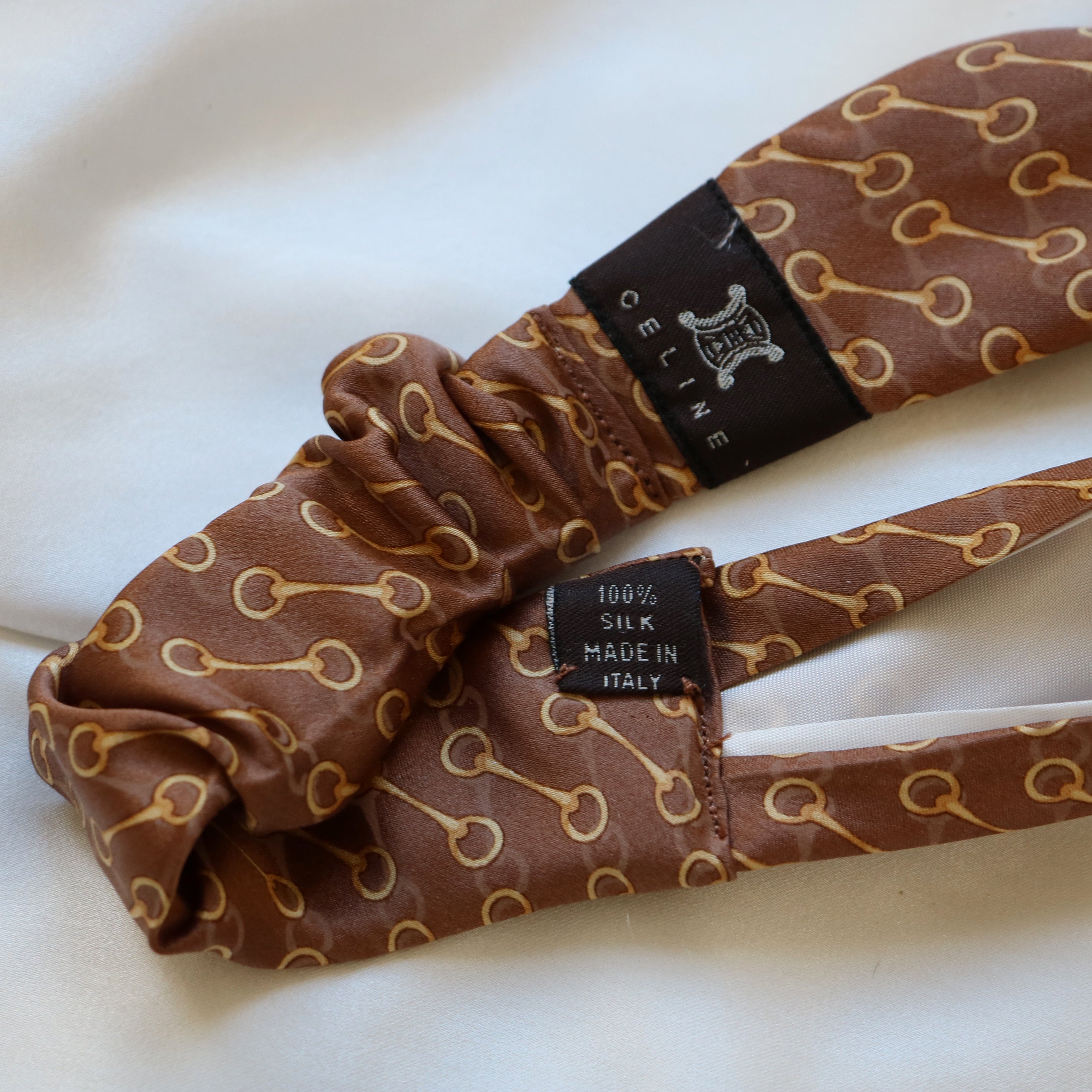 BANDEAU ÉLASTIQUÉ UPCYCLÉ CELINE | 100% SOIE