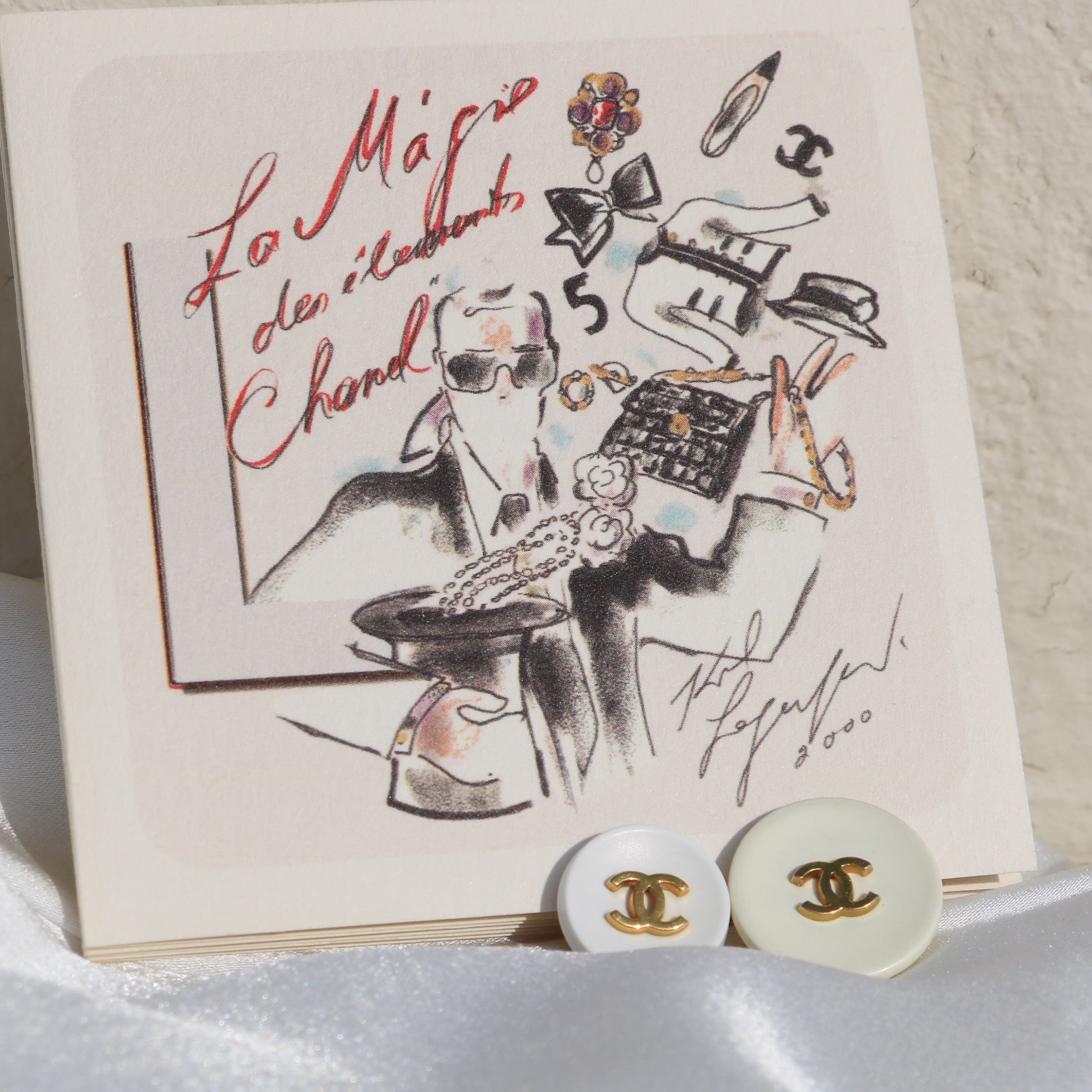 COLLIER UPCYCLÉ CHANEL | BLANC