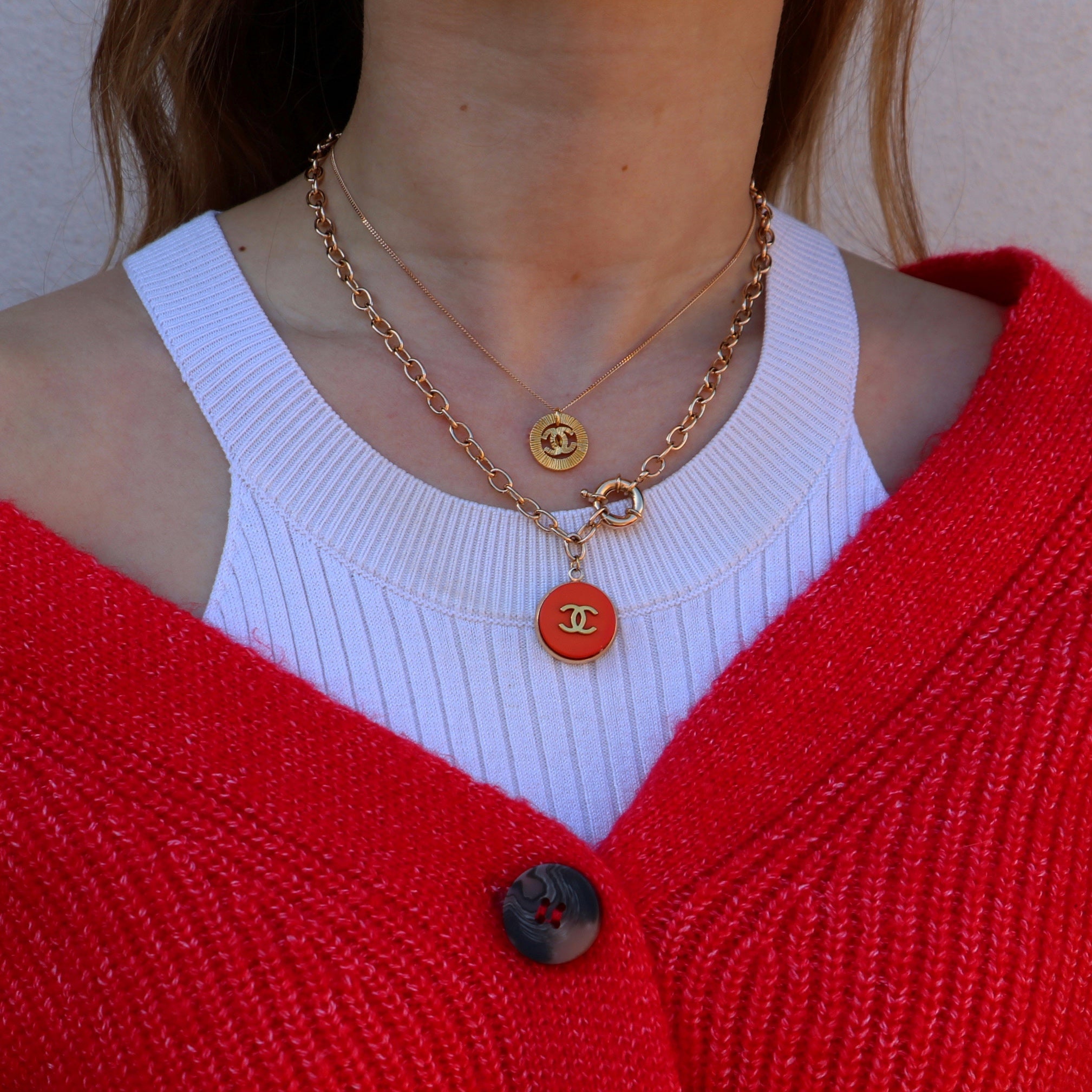 COLLIER RAS COU UPCYCLÉ CHANEL