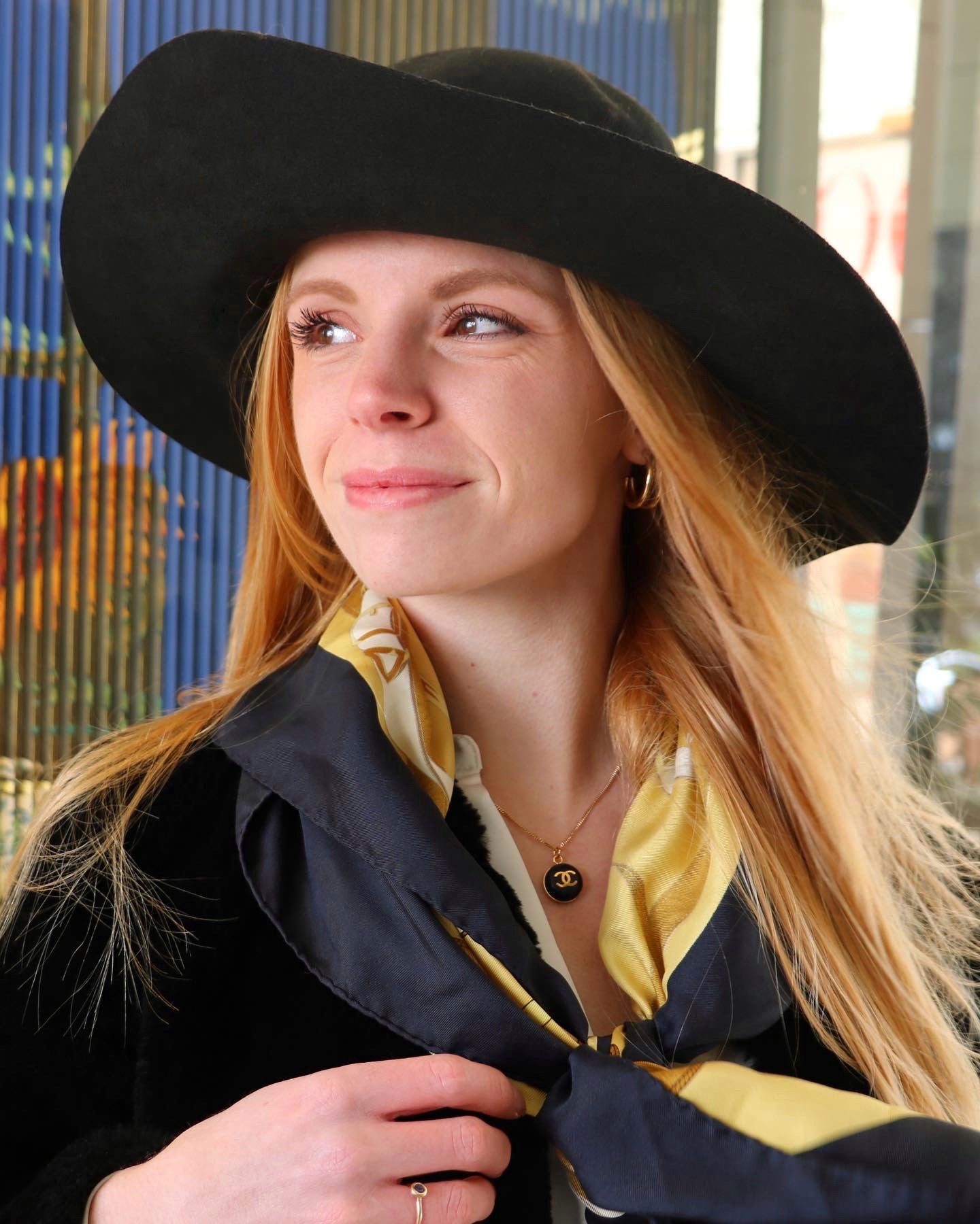 COLLIER UPCYCLÉ CHANEL | BLEU MARINE