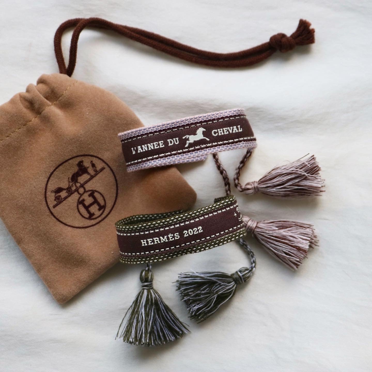 BRACELET TISSÉ UPCYCLÉ HERMÈS | 2022