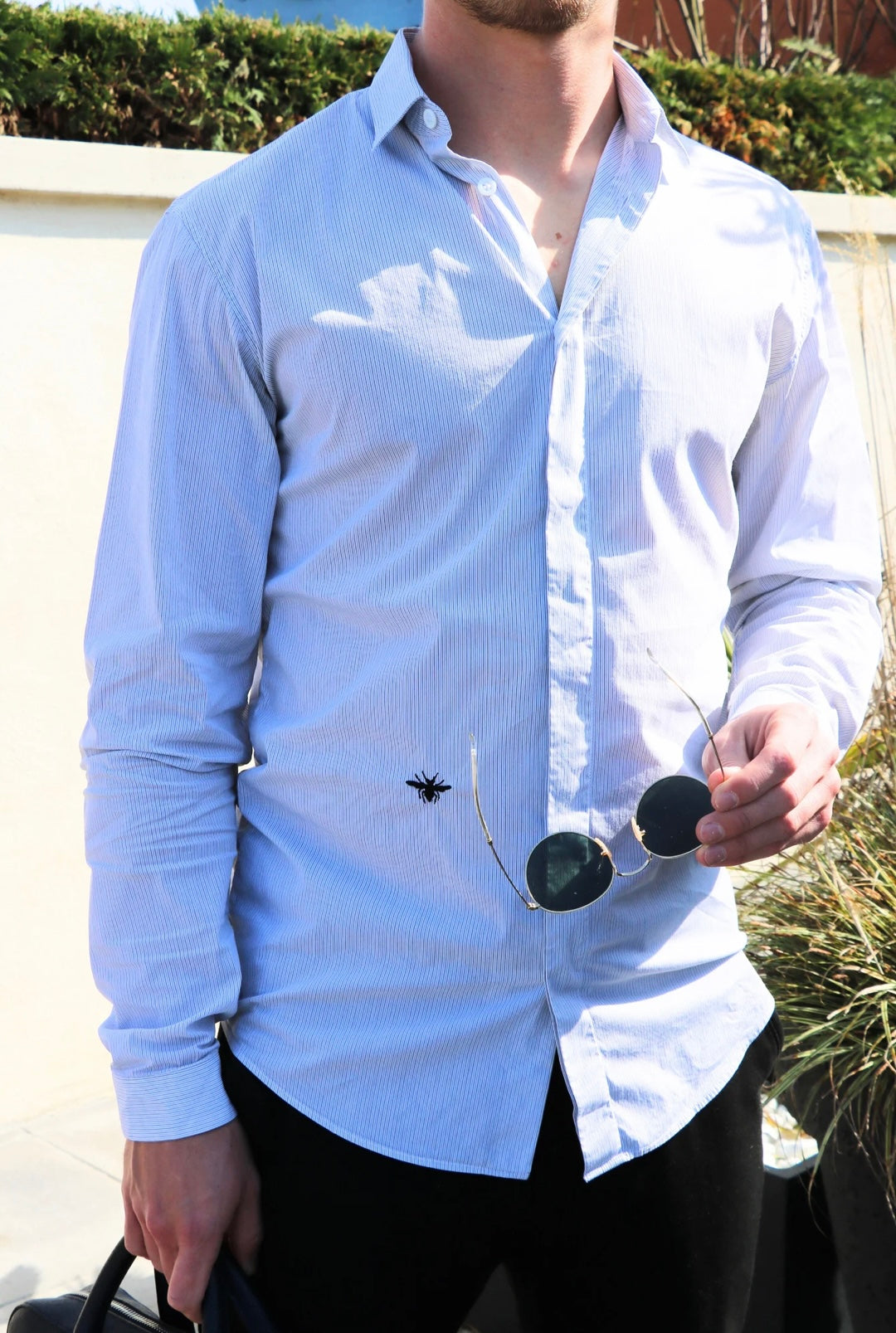 CHEMISE DIOR À BRODERIE ABEILLE HOMME