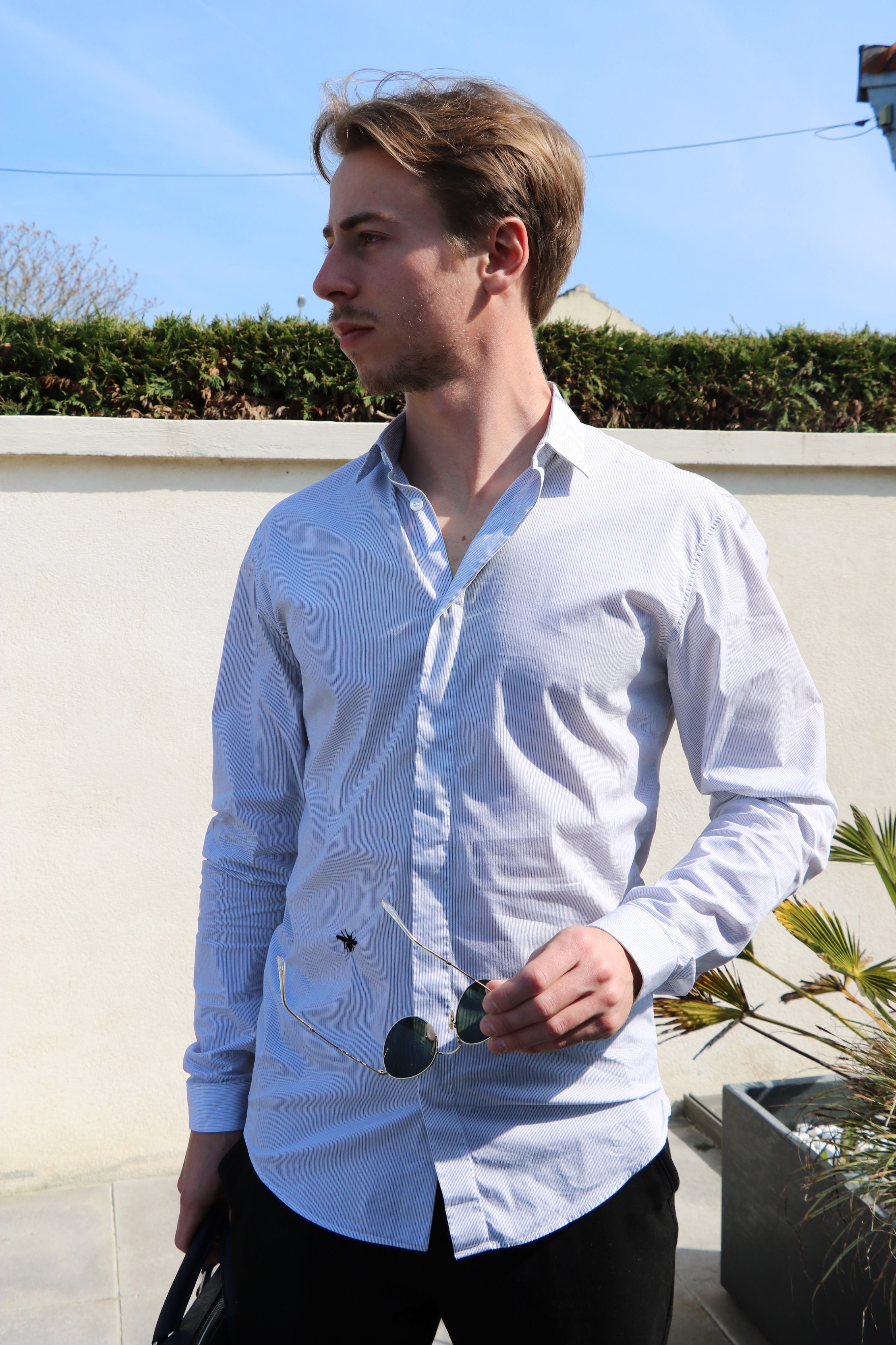CHEMISE DIOR À BRODERIE ABEILLE HOMME