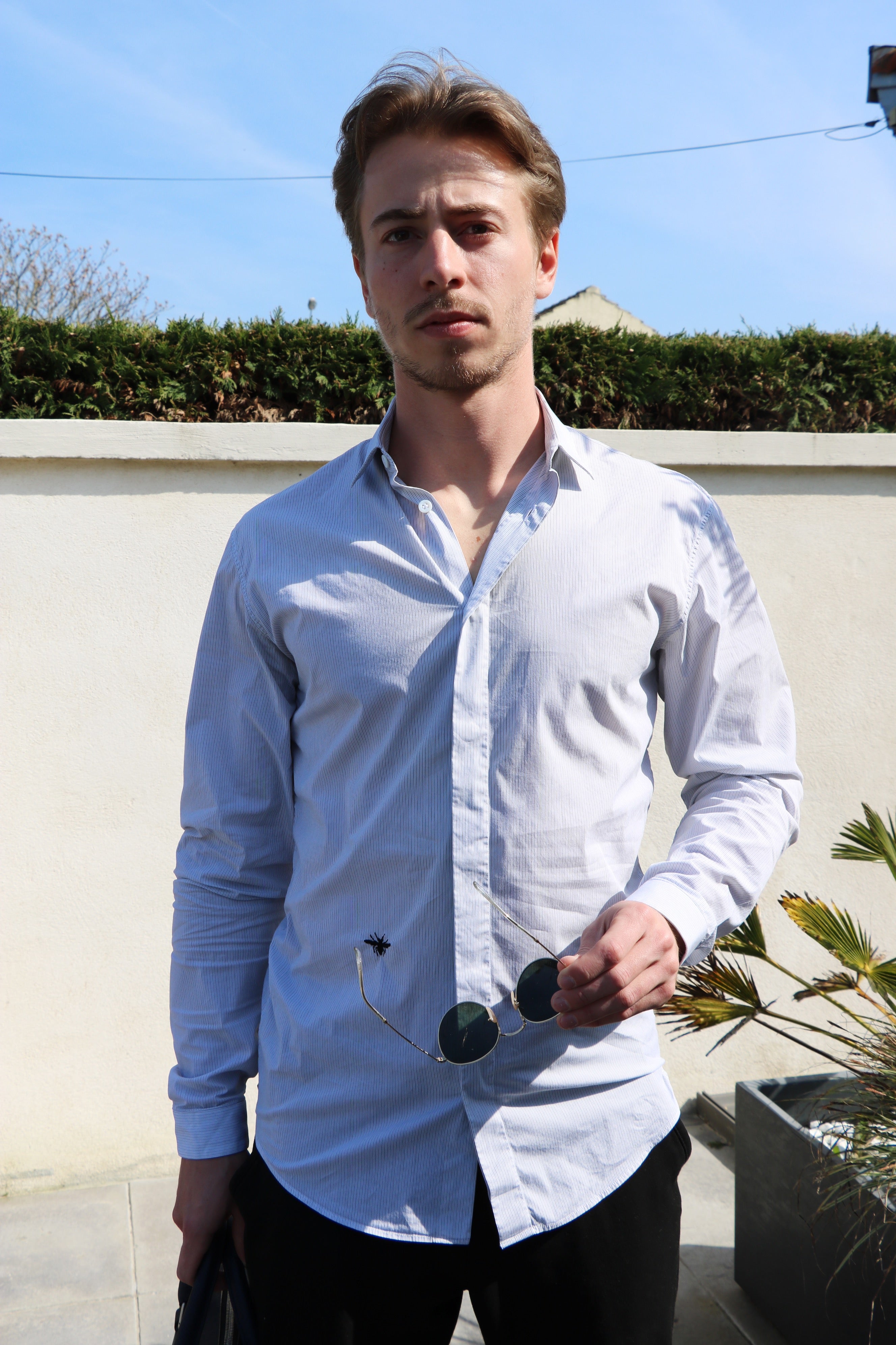 CHEMISE DIOR À BRODERIE ABEILLE HOMME
