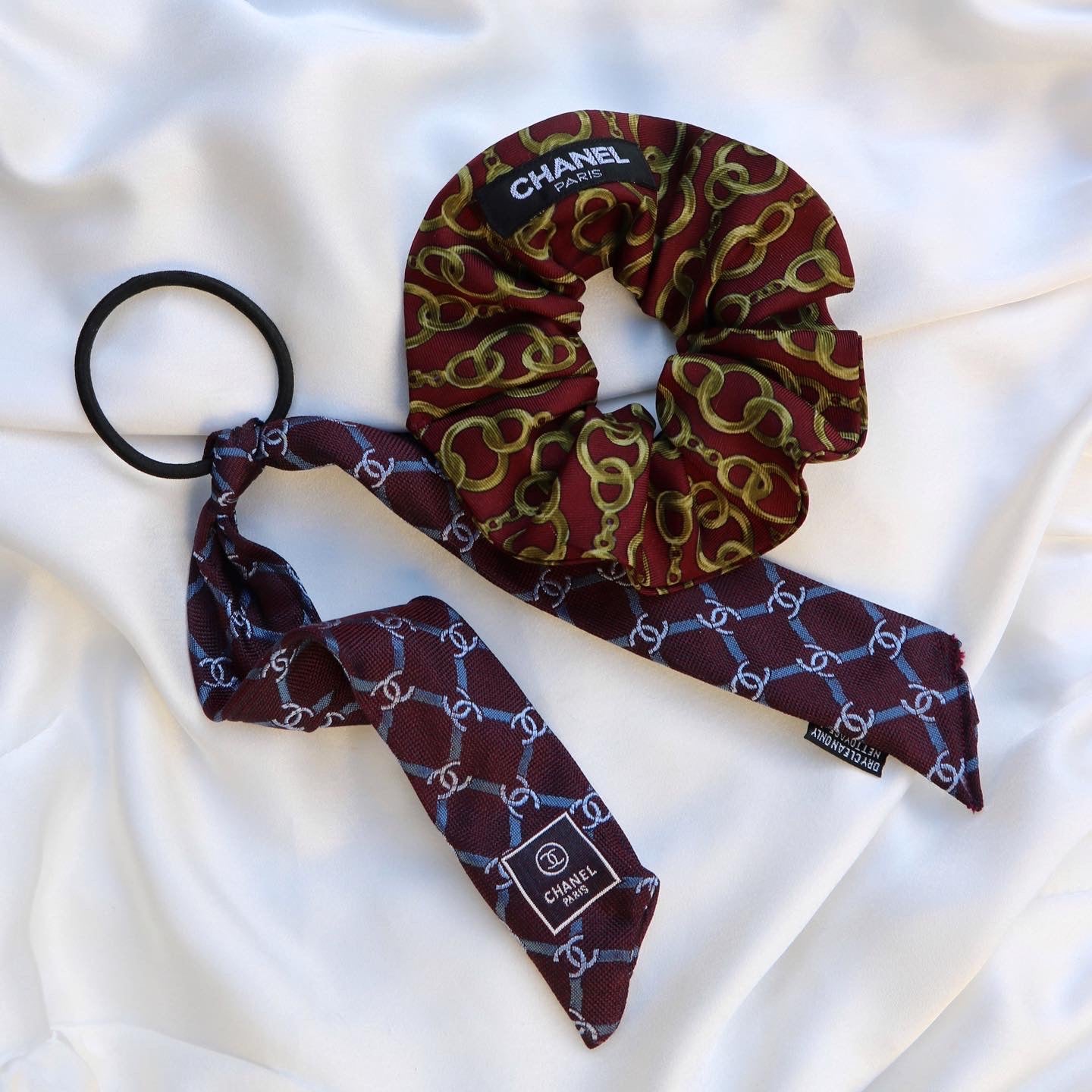 ÉLASTIQUE UPCYCLÉ CHANEL | 100% SOIE