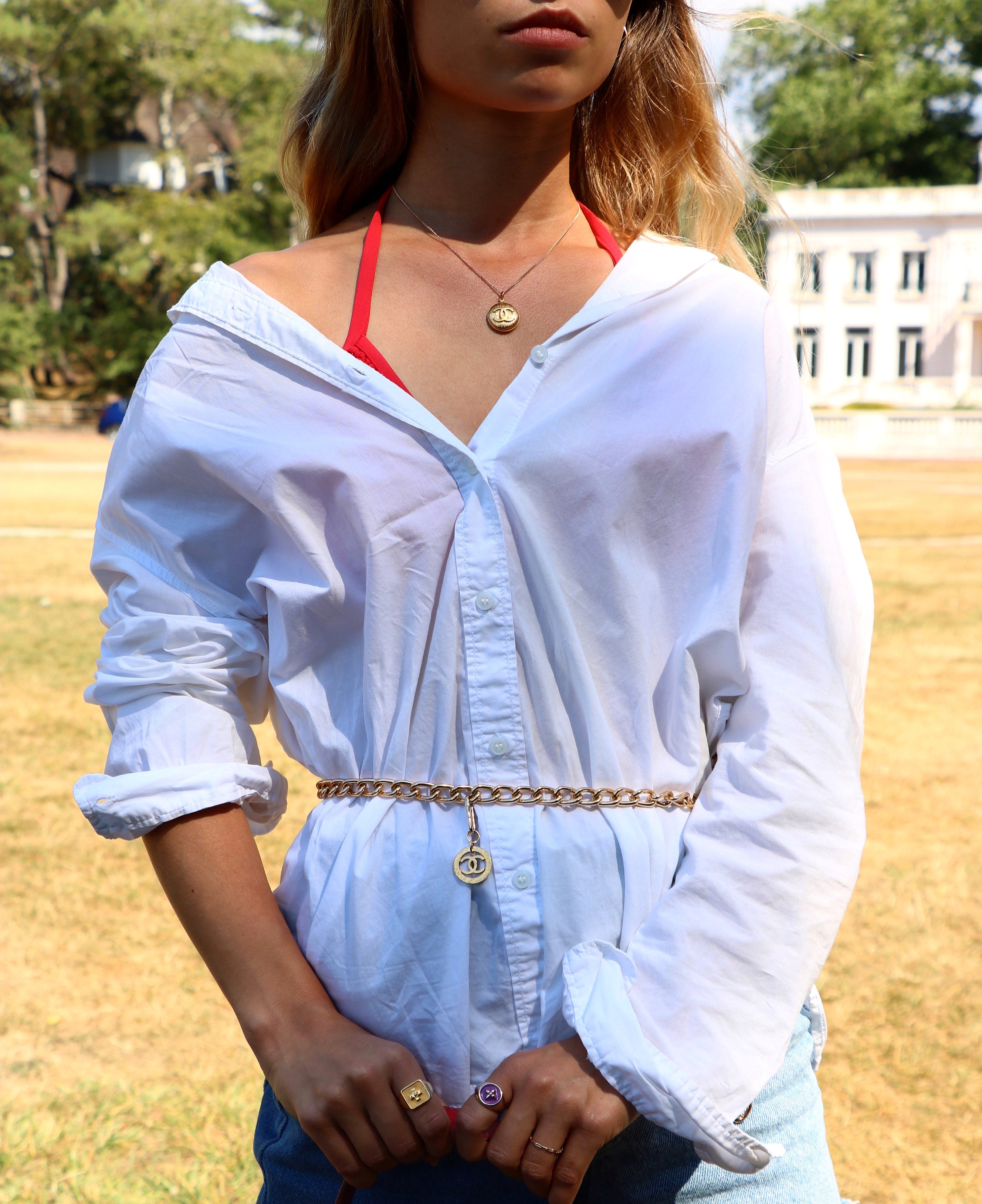 CEINTURE CHAÎNE UPCYCLÉE CHANEL