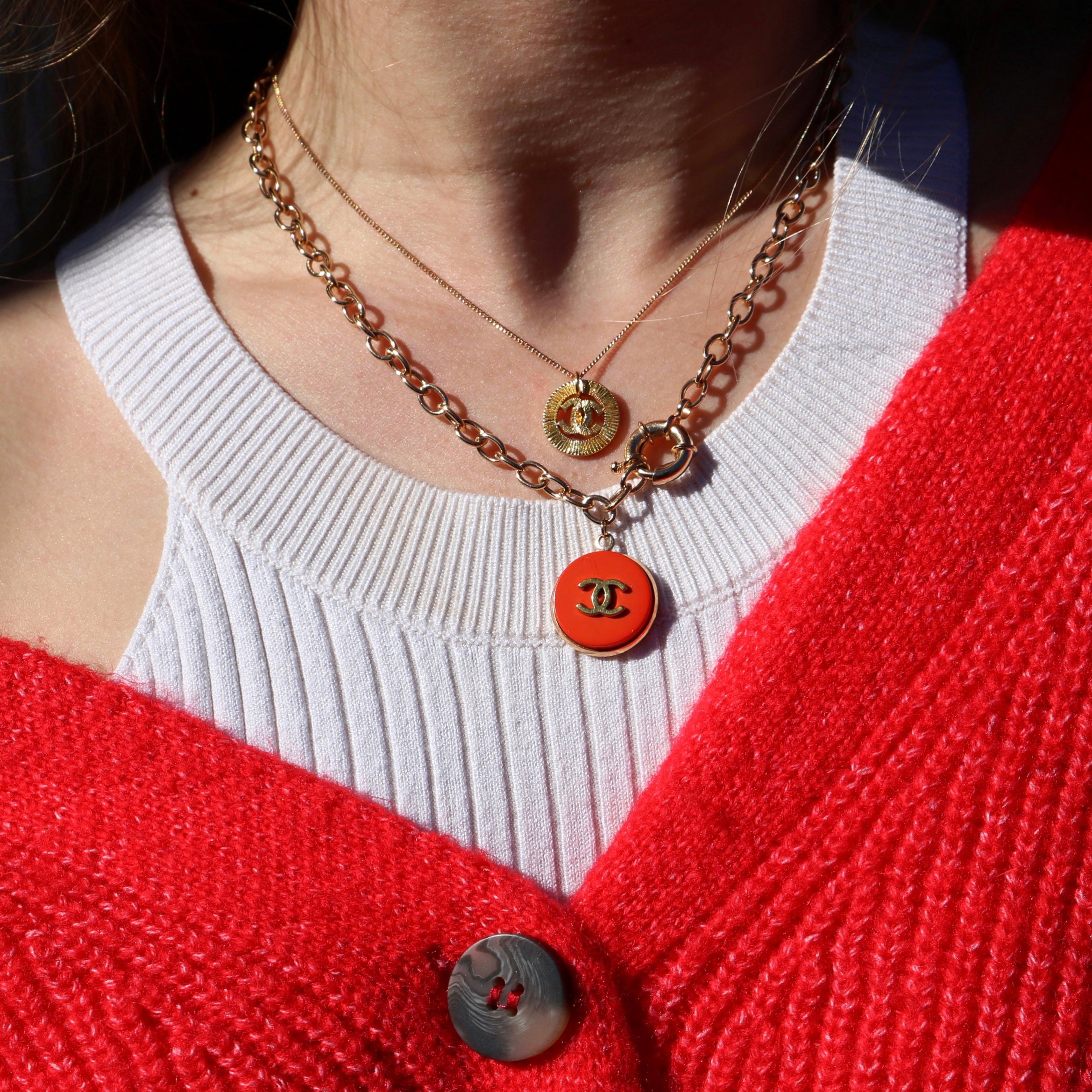 COLLIER RAS COU UPCYCLÉ CHANEL