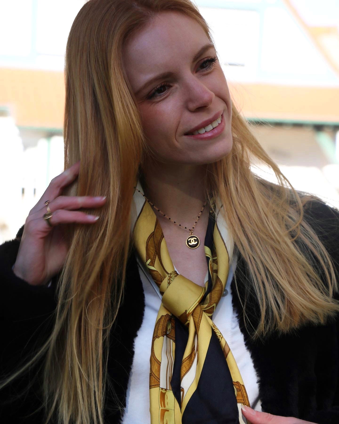 COLLIER UPCYCLÉ CHANEL | NOIR