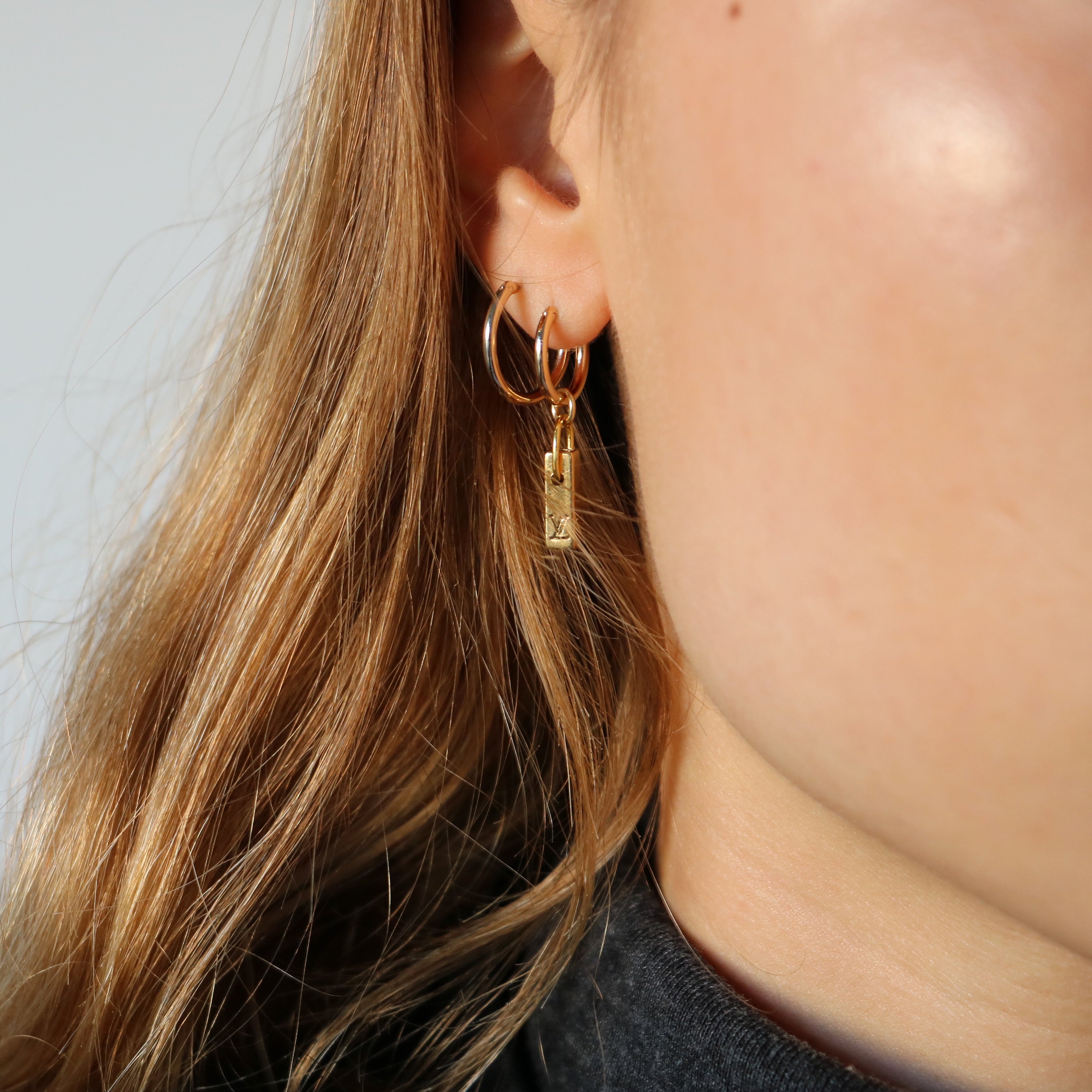 MINI CRÉOLES UPCYCLÉES LOUIS VUITTON