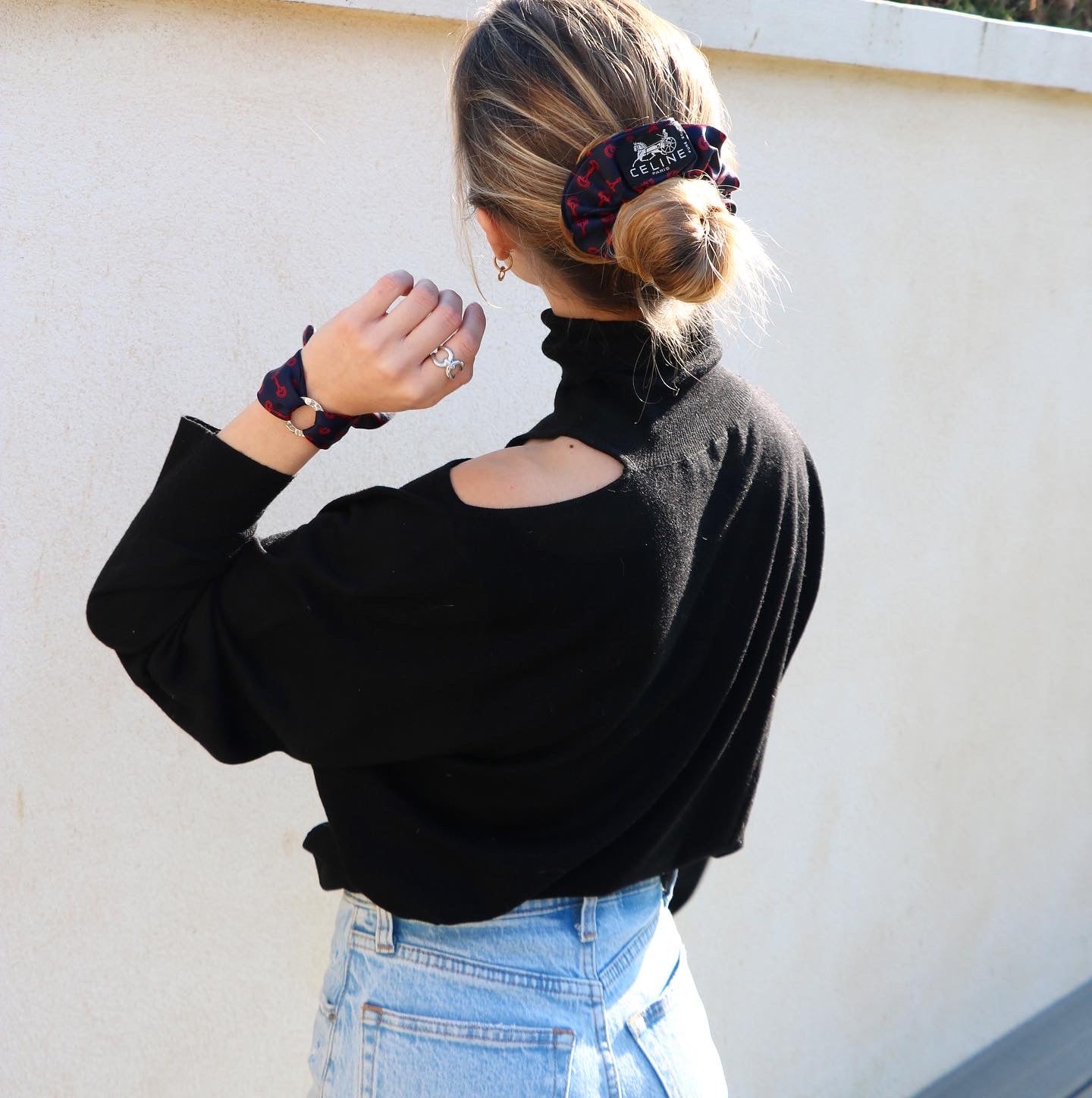 BRACELET FOULARD UPCYCLÉ CÉLINE | 100% SOIE