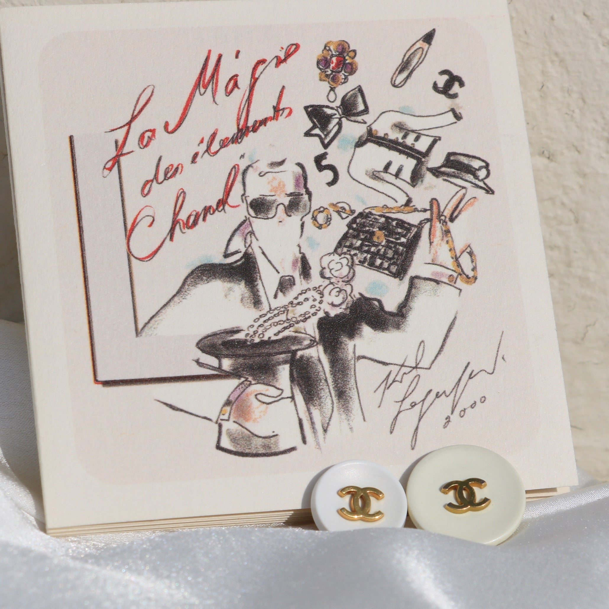 COLLIER UPCYCLÉ CHANEL | BLANC