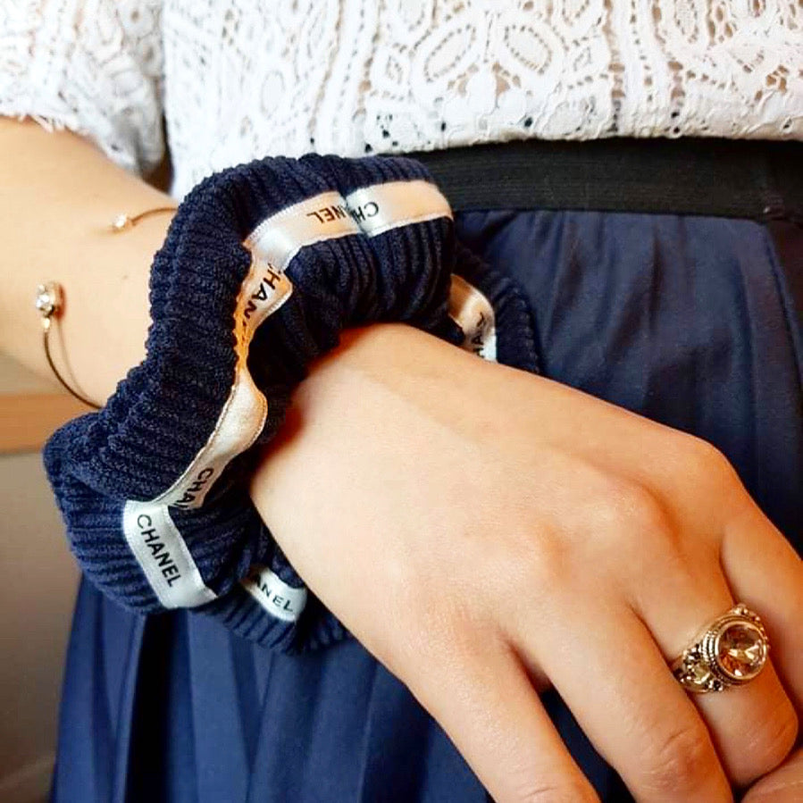 CHOUCHOU UPCYCLÉ | VELOURS CÔTELÉ | BLEU MARINE