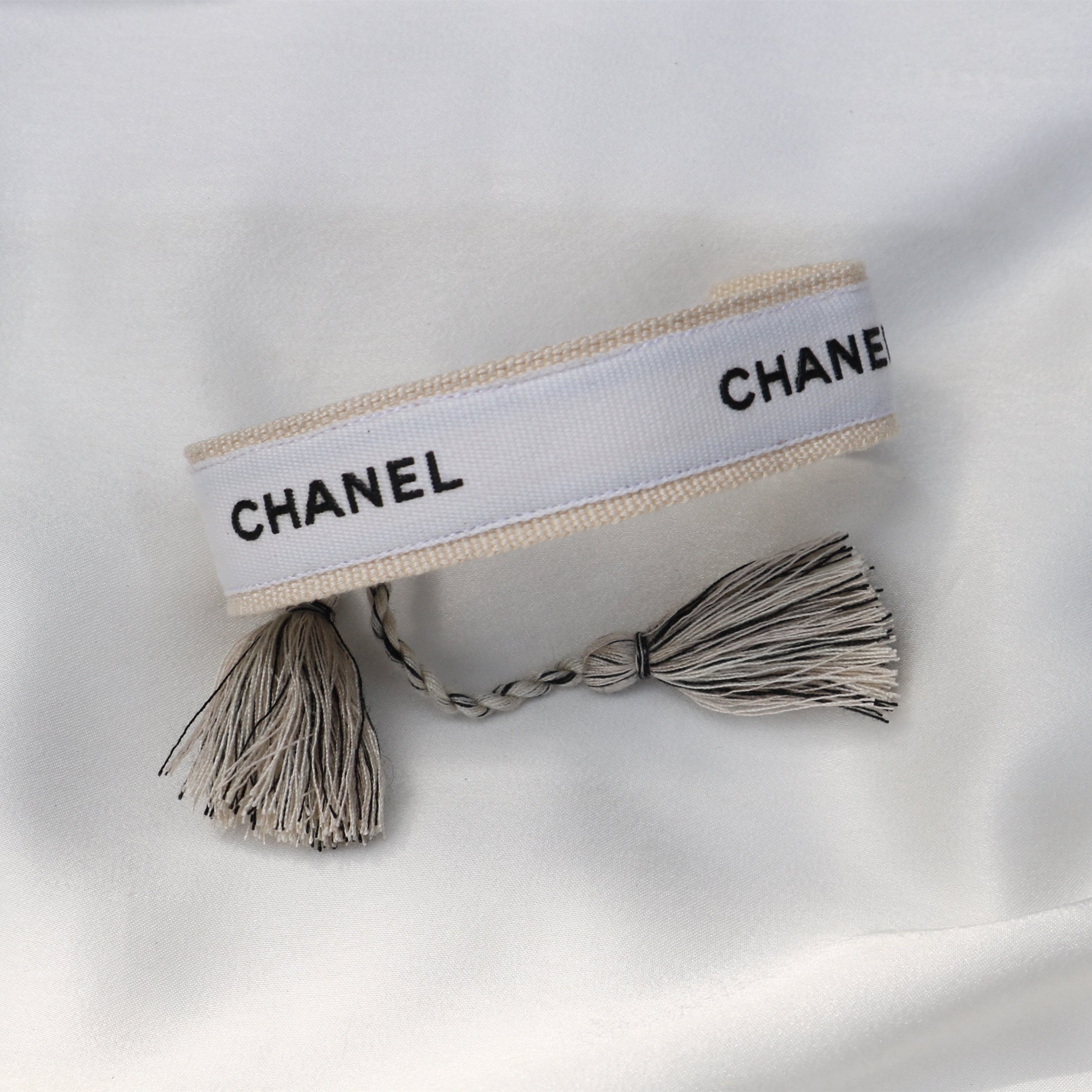 BRACELET TISSÉ UPCYCLÉ | BLANC & BEIGE