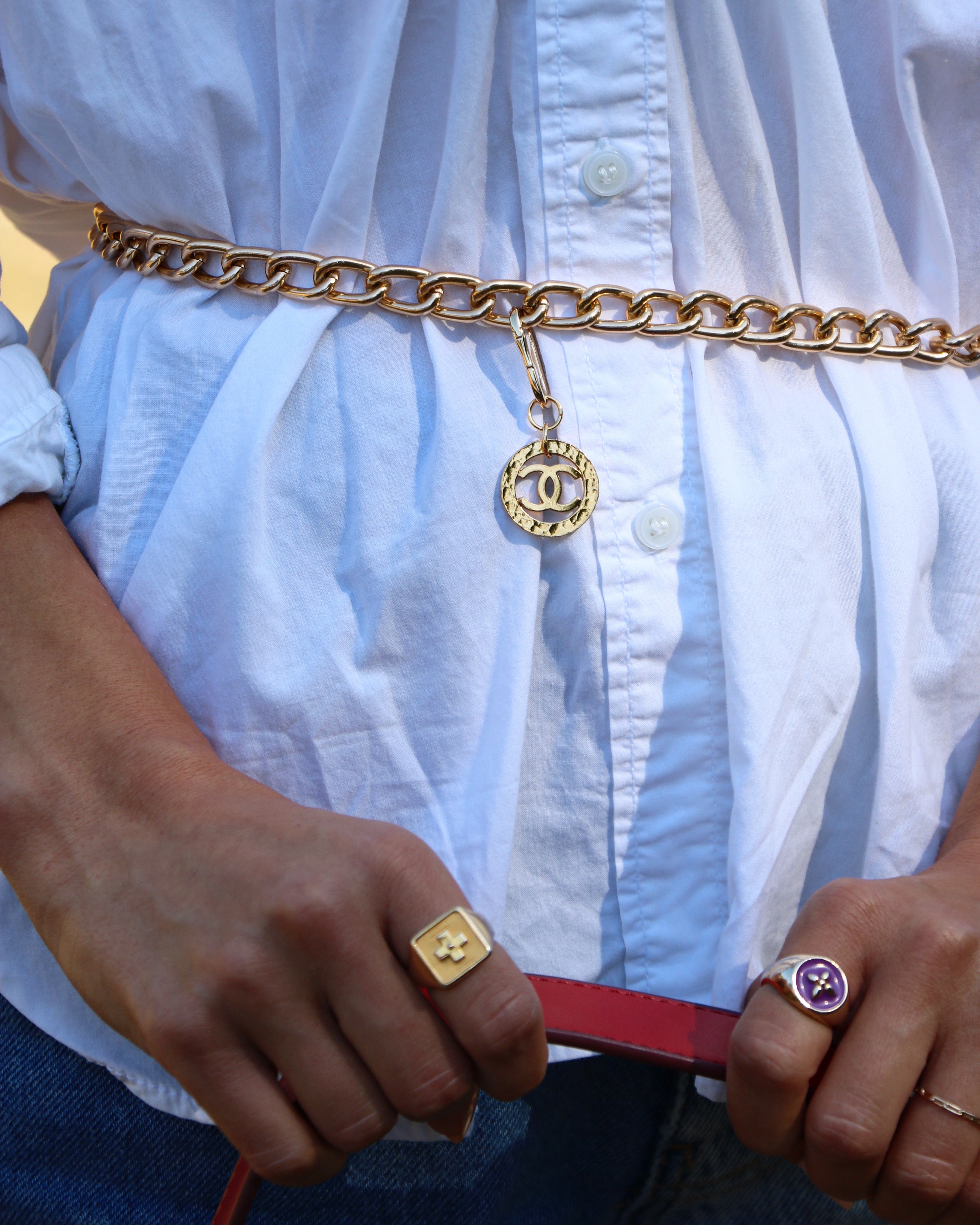 CEINTURE CHAÎNE UPCYCLÉE CHANEL