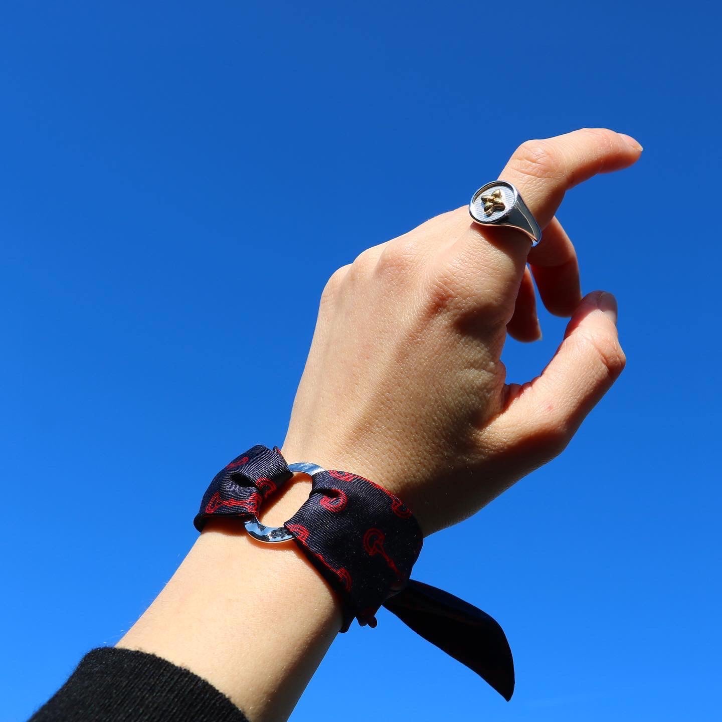 BRACELET FOULARD UPCYCLÉ CÉLINE | 100% SOIE