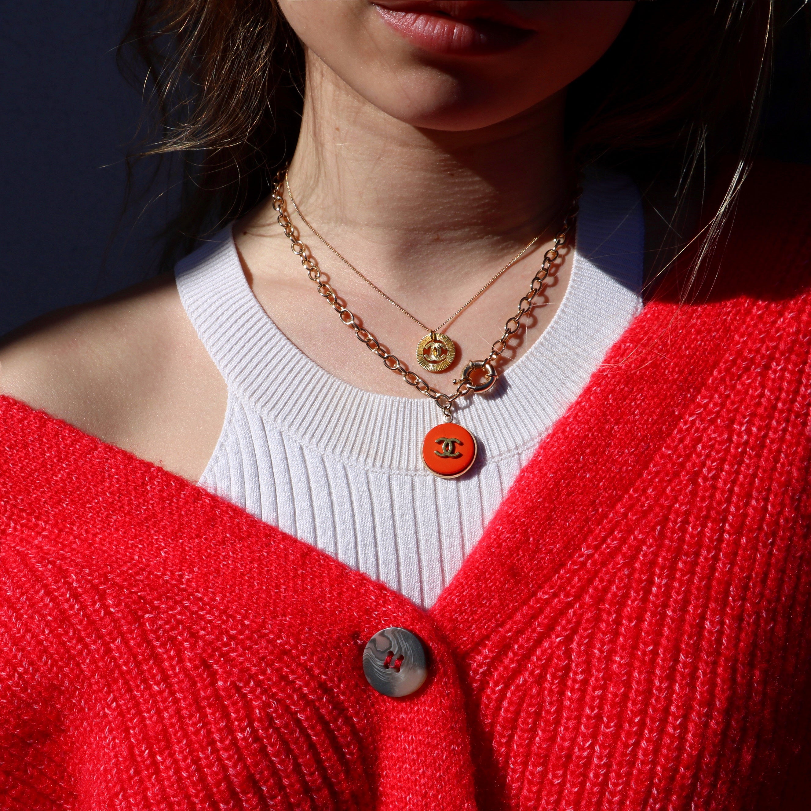 COLLIER RAS COU UPCYCLÉ CHANEL