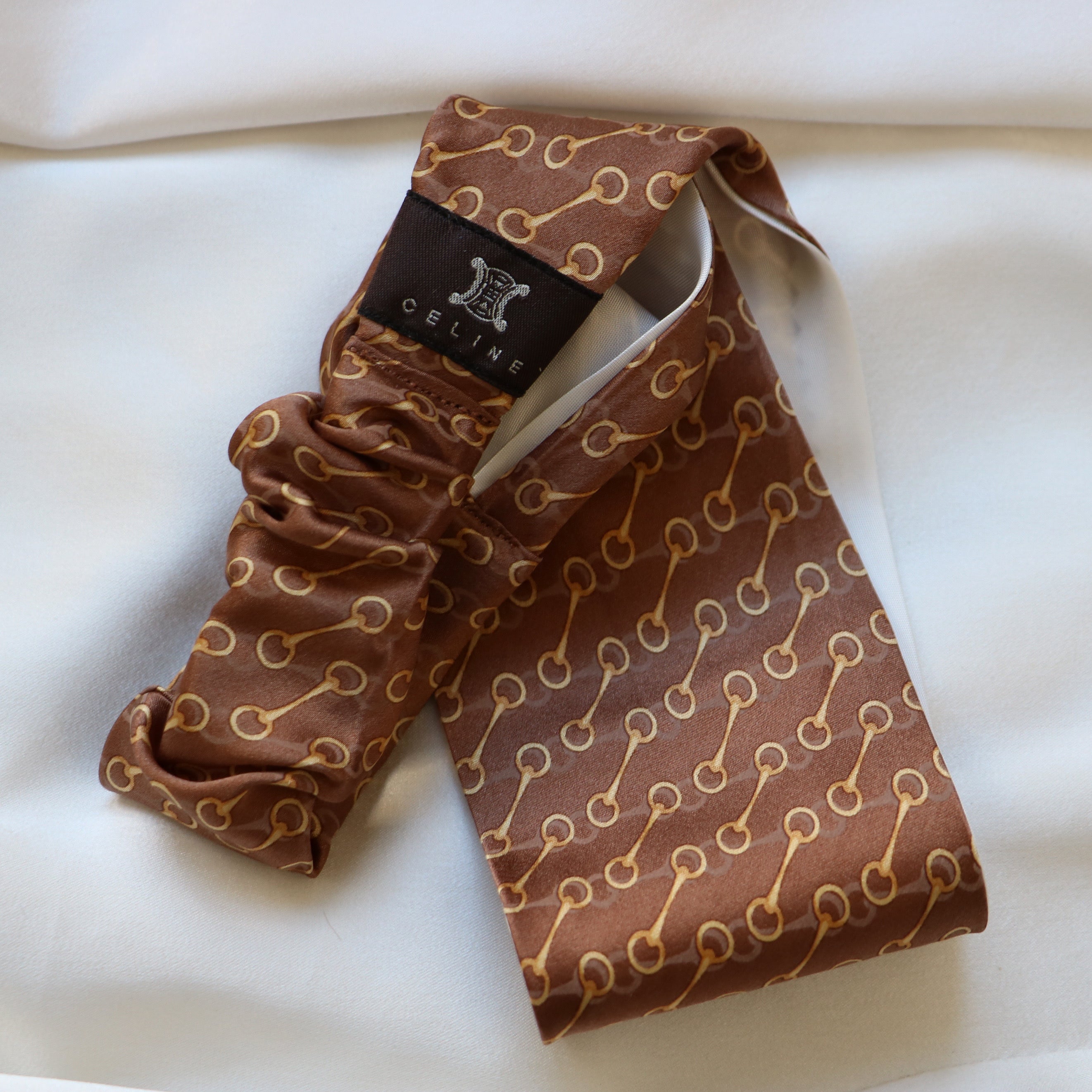 BANDEAU ÉLASTIQUÉ UPCYCLÉ CELINE | 100% SOIE