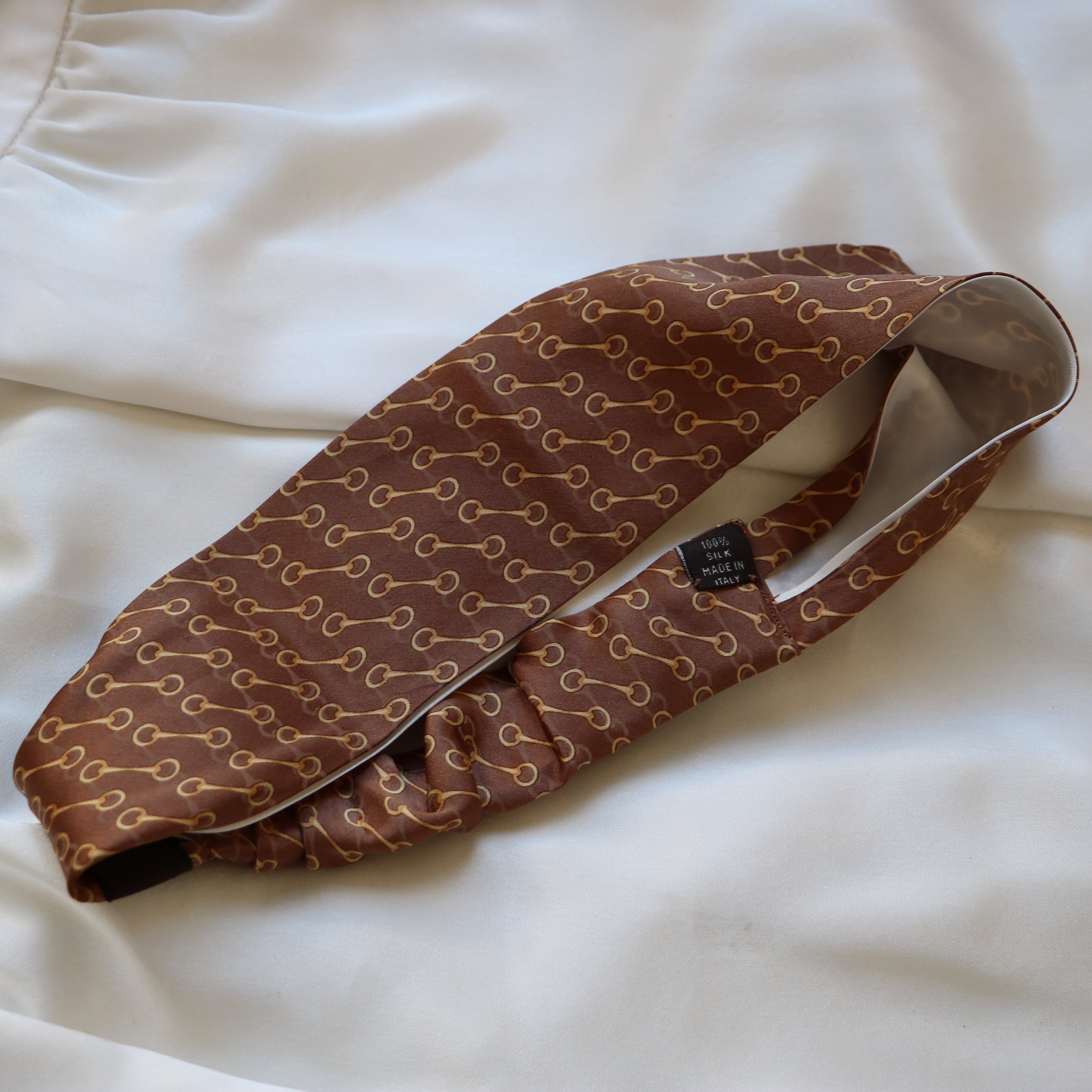 BANDEAU ÉLASTIQUÉ UPCYCLÉ CELINE | 100% SOIE