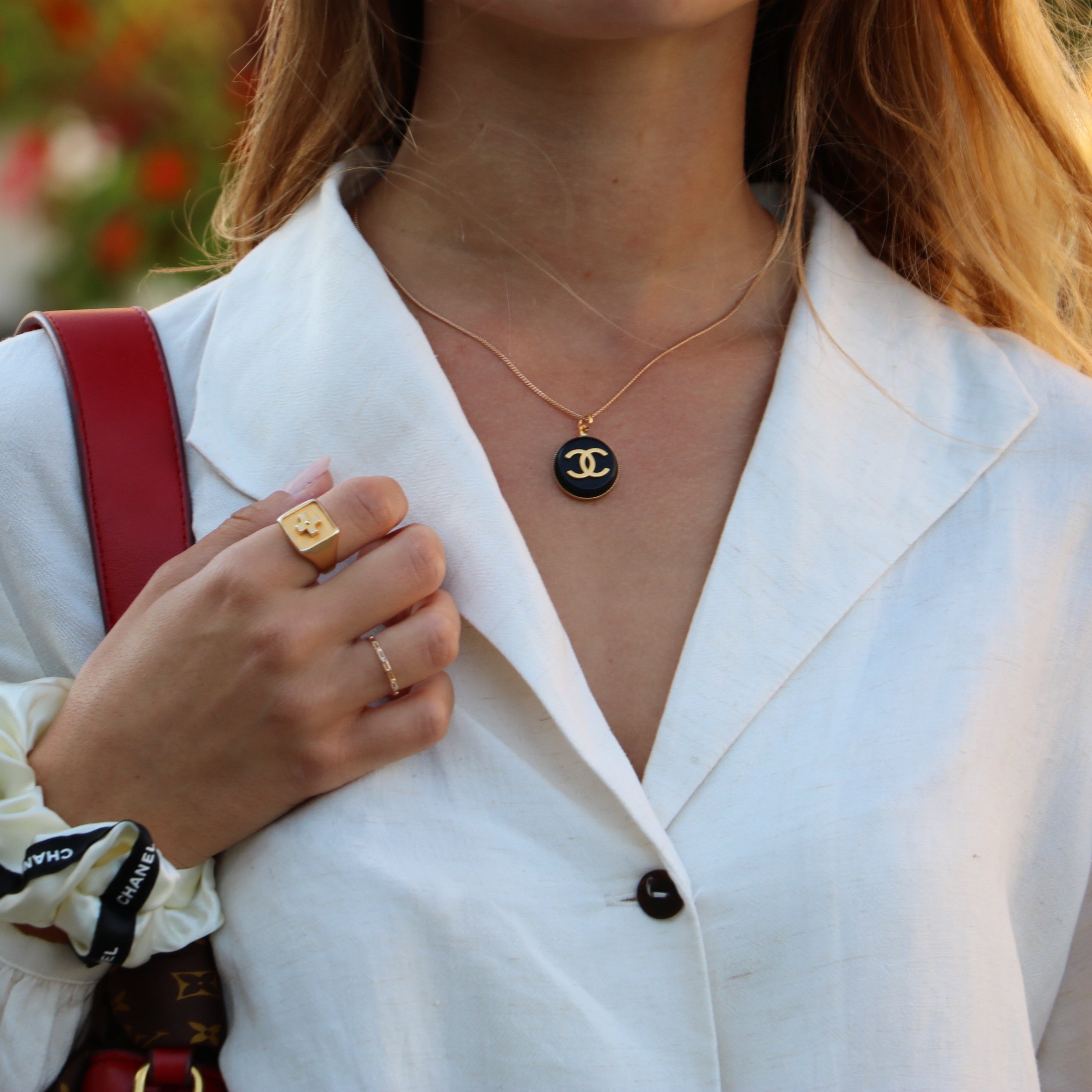 COLLIER UPCYCLÉ CHANEL | NOIR