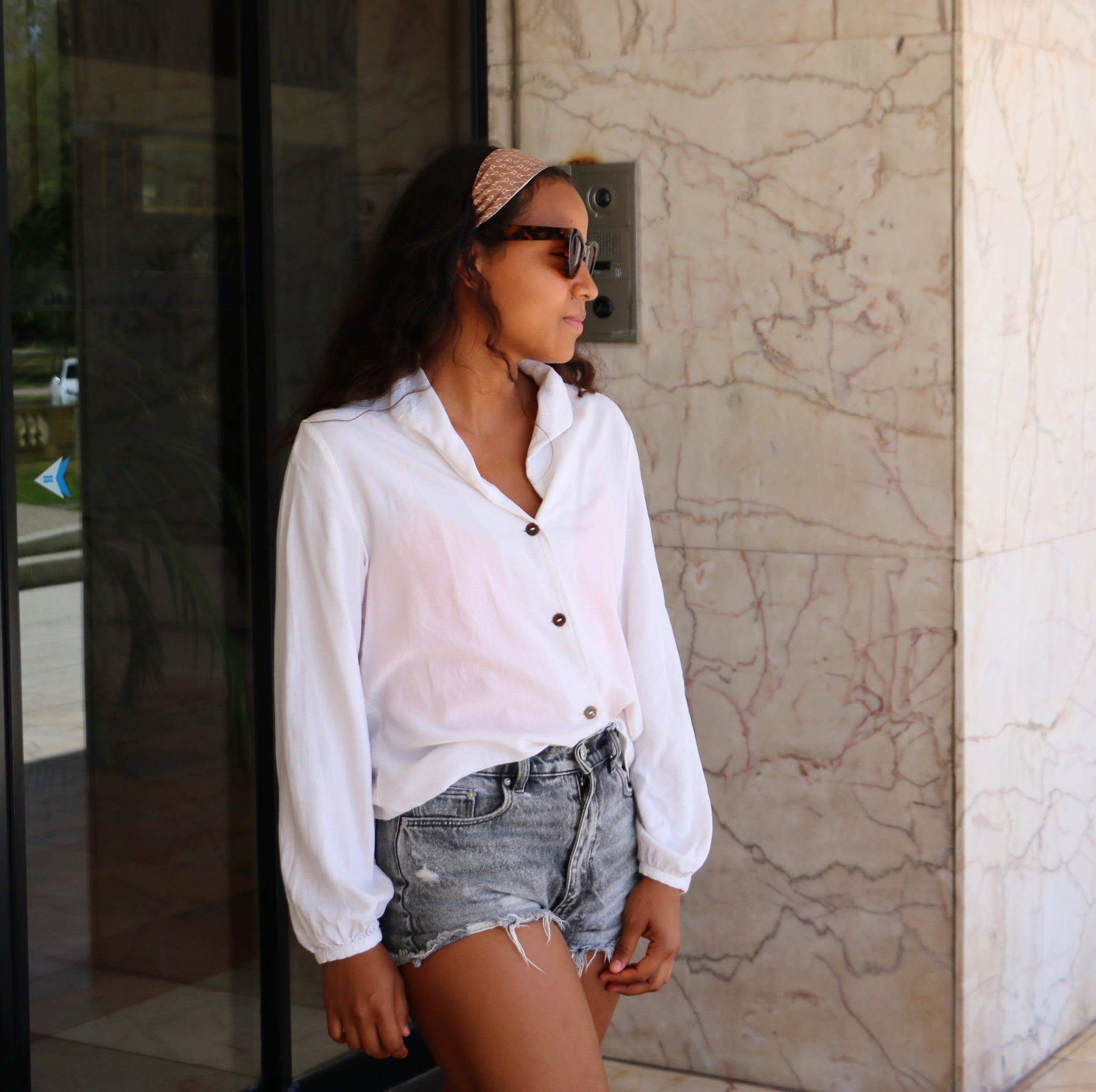 BANDEAU ÉLASTIQUÉ UPCYCLÉ CELINE | 100% SOIE